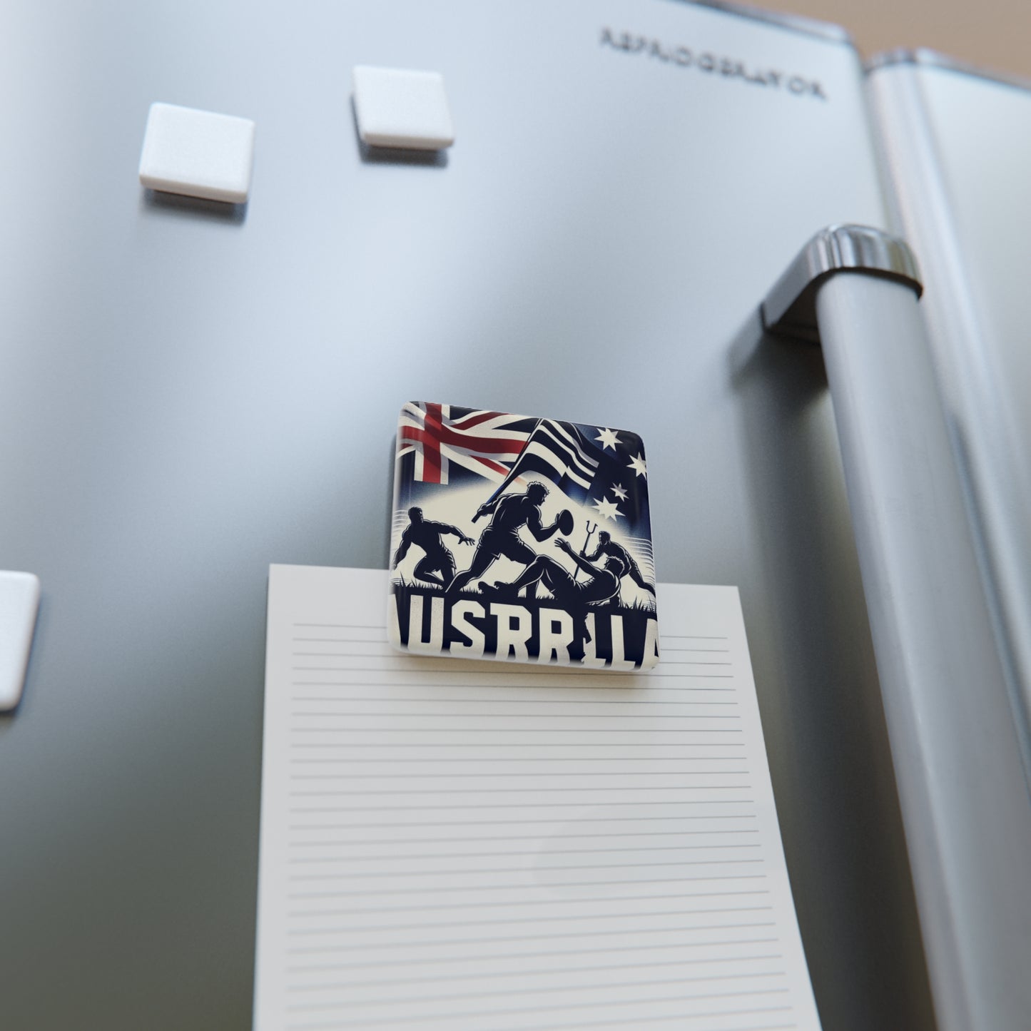 Flag Village Australia Flag Sporting Porcelain Magnet, Square AUS0006
