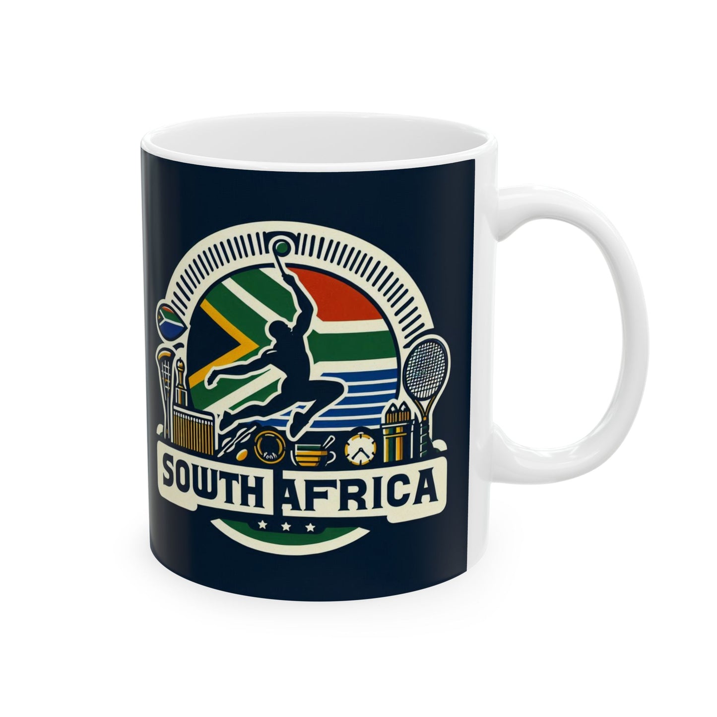Flag Village South Africa Sporting Flag Ceramic Coffee Mug 11oz ZAF0001