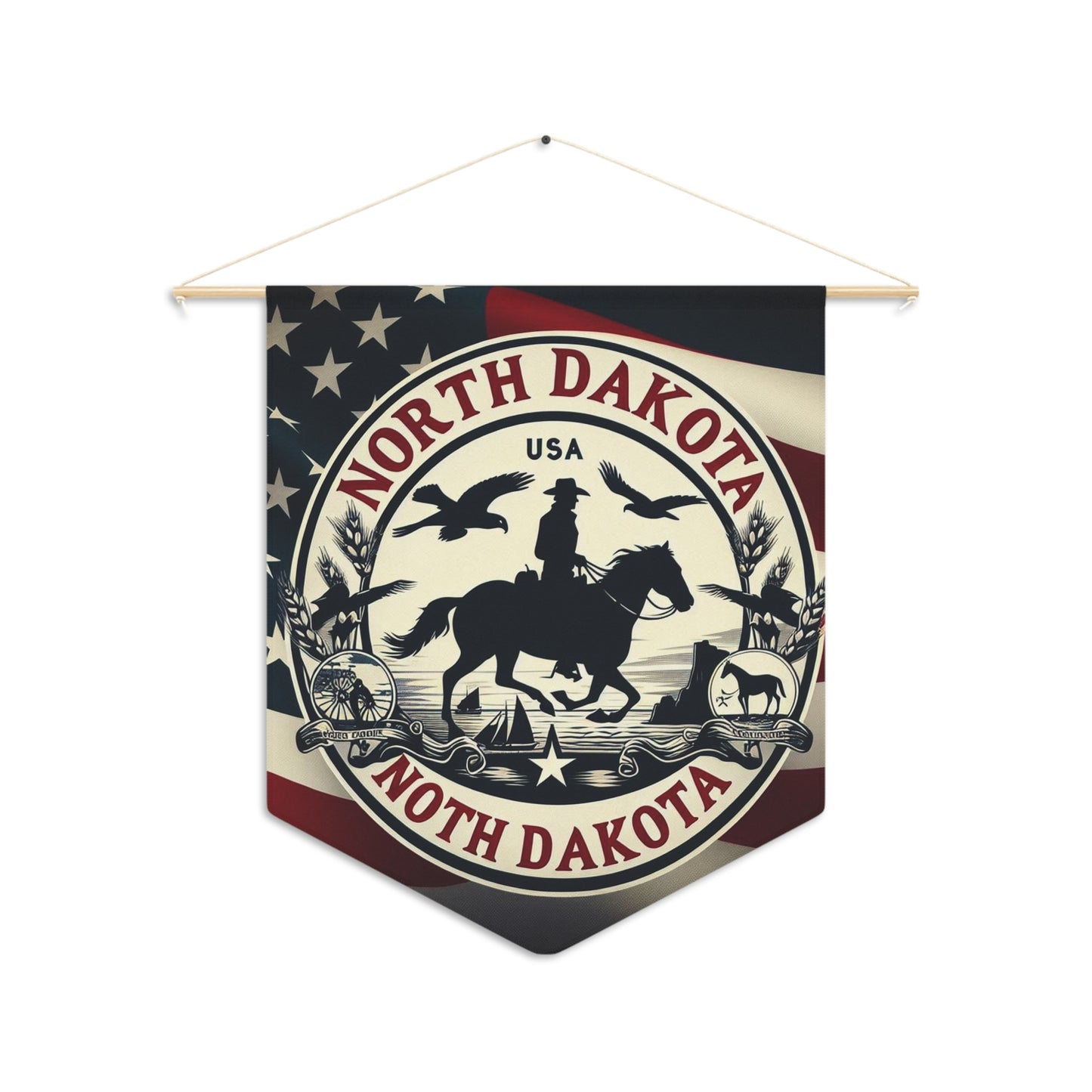 Flag Village North Dakota State Flag Pennant Sporting Home Wall decoration ND0001