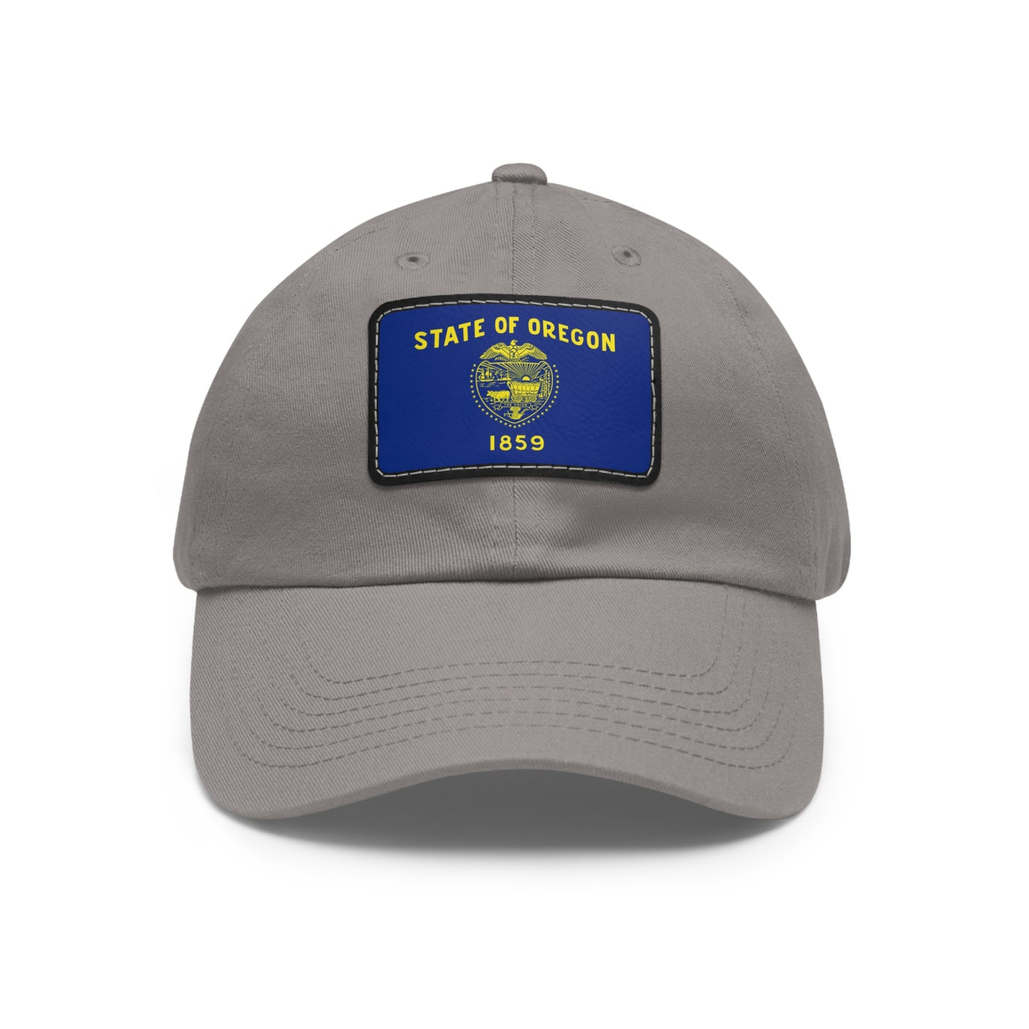Flag Village USA Oregon (obverse) State Flag Hat Cap with Leather Patch