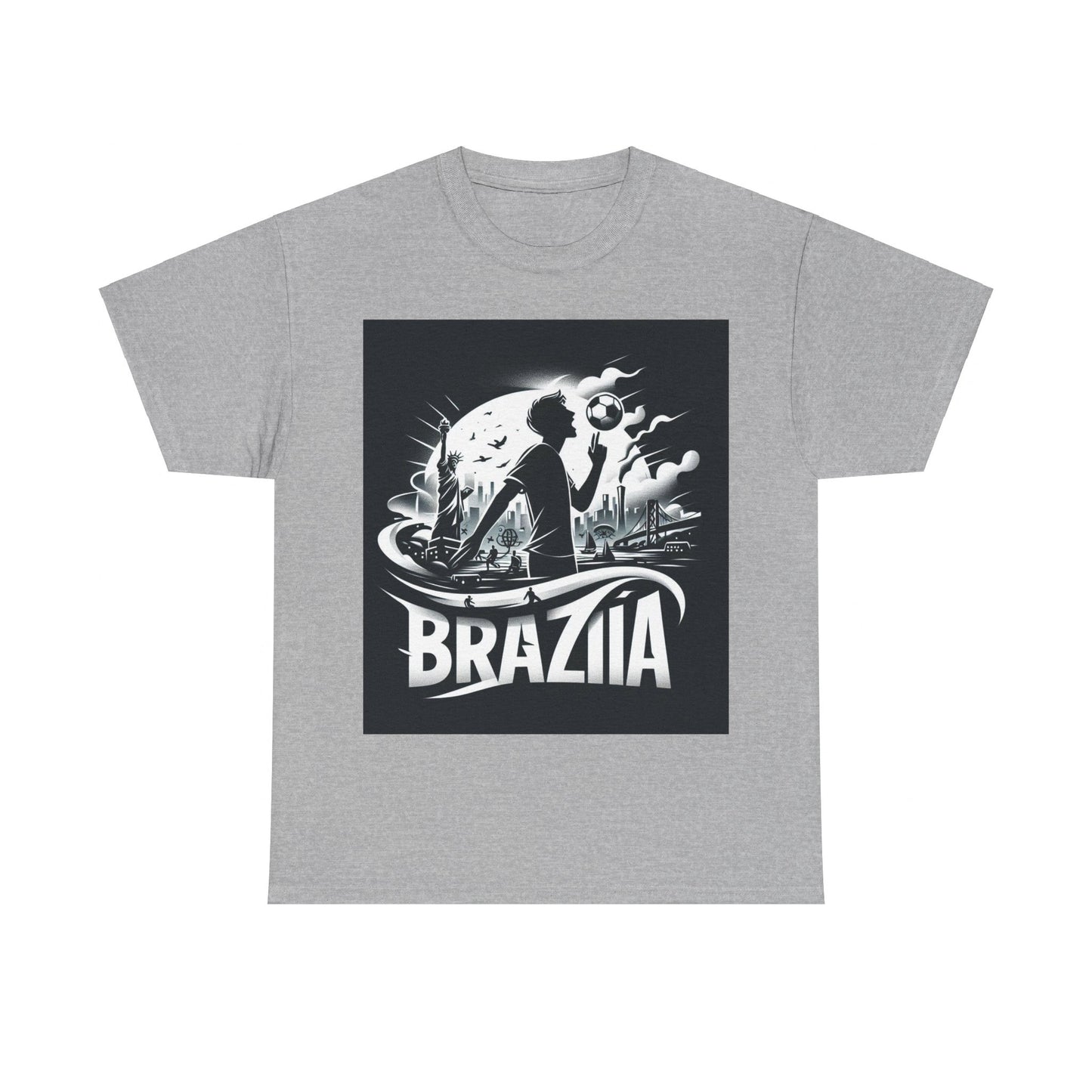 Flag Village Brazil Sporting Flag T-SHIRT Heavy Cotton Tee BRA0008