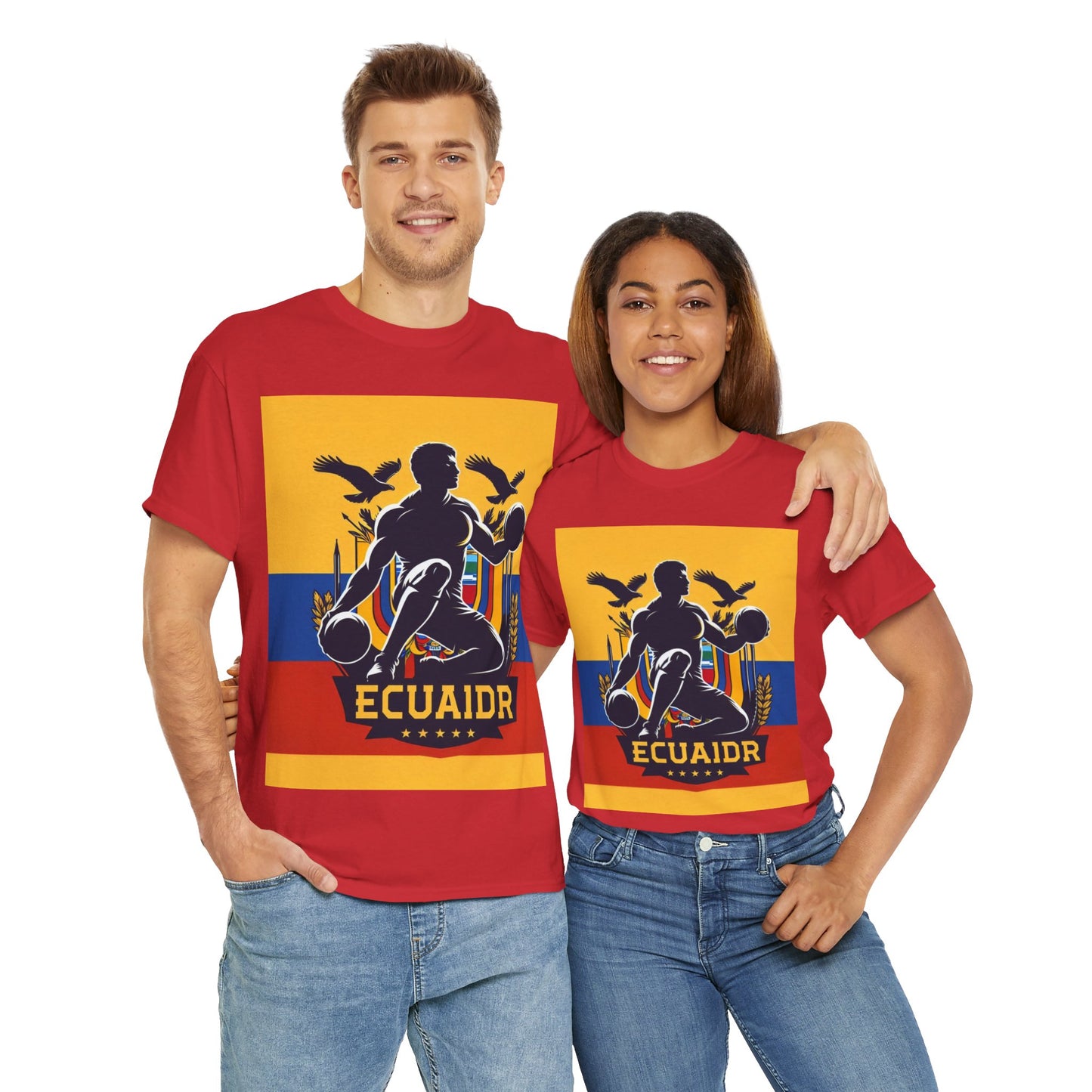 Flag Village Ecuador Sporting Flag T-SHIRT Heavy Cotton Tee ECU0004