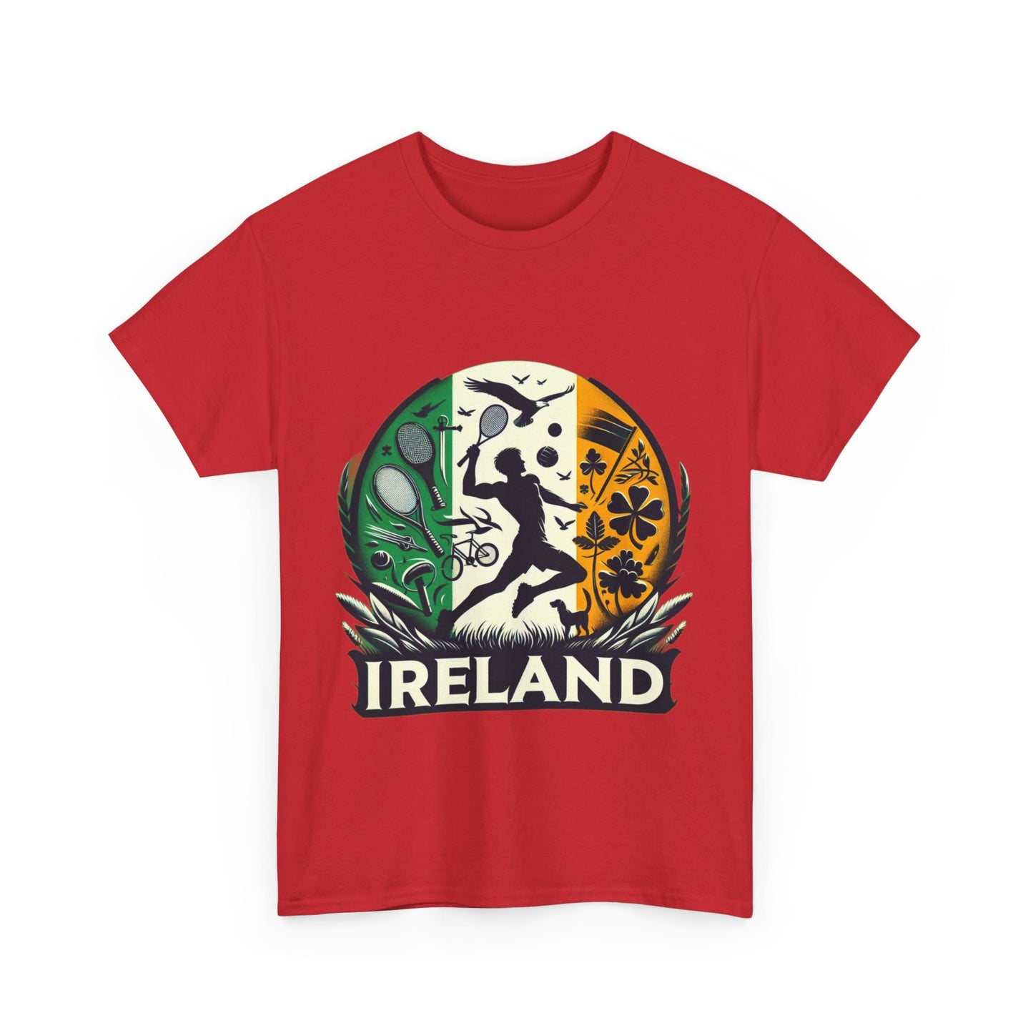 Flag Village Ireland Sporting Flag T-SHIRT Heavy Cotton Tee IRL0004
