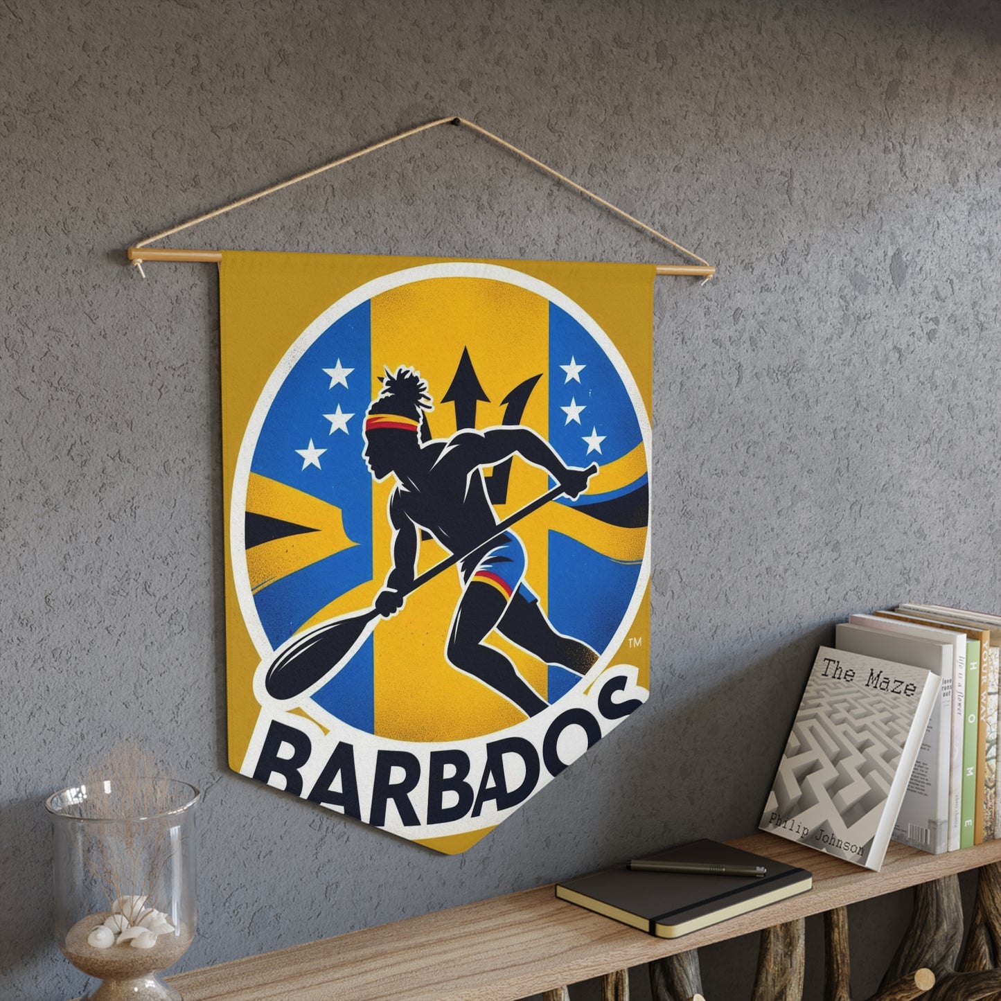 Flag Village Barbados Flag Pennant Sporting Home Wall decoration BRB0001