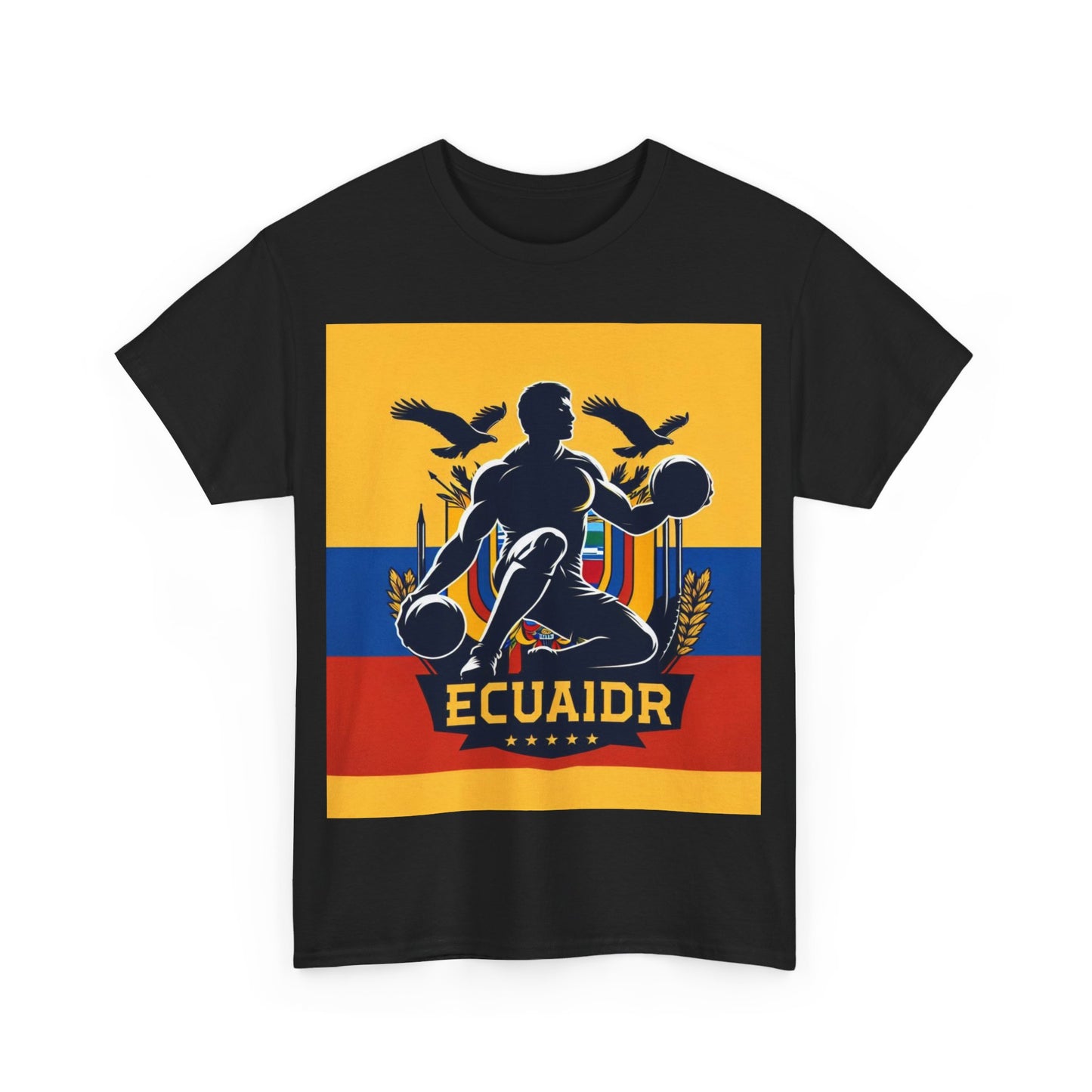Flag Village Ecuador Sporting Flag T-SHIRT Heavy Cotton Tee ECU0004