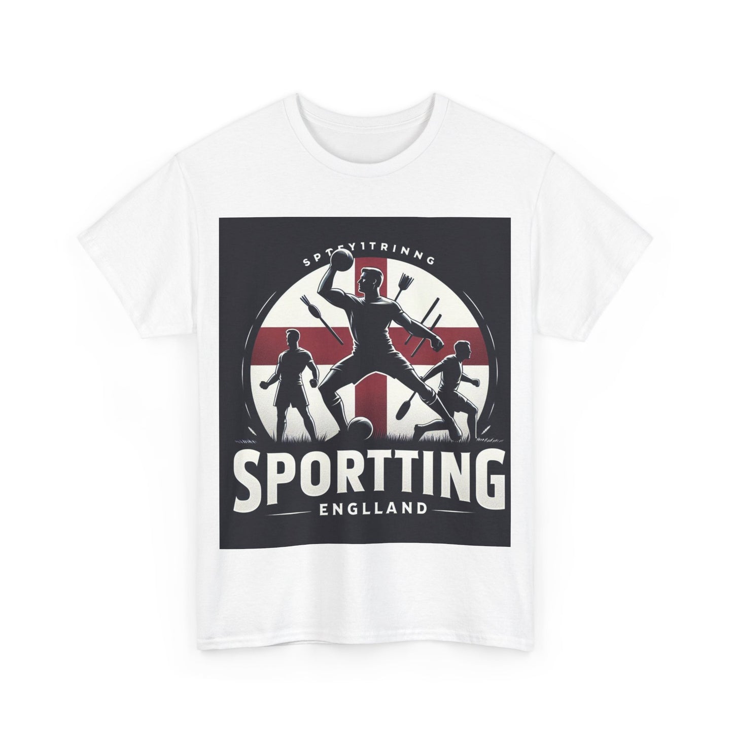 Flag Village England Sporting Flag T-SHIRT Heavy Cotton Tee GBR0002