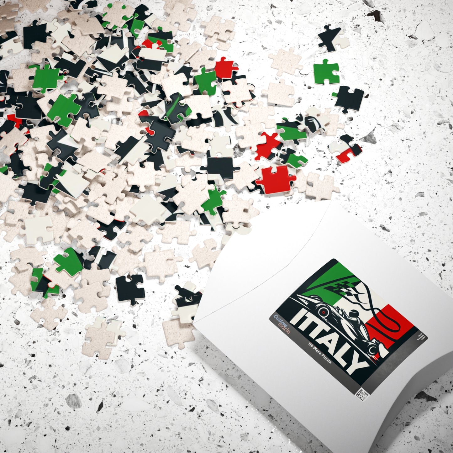 Flag Village Italy Racing Car Sporting Flag Puzzle (110, 252, 520, 1014-piece) ITA0011