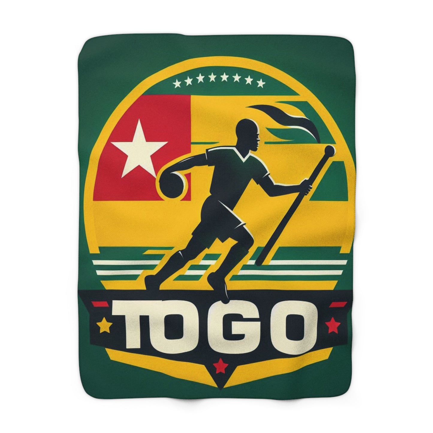 Flag Village Togo Sporting Flag Sherpa Fleece Blanket TGO0001