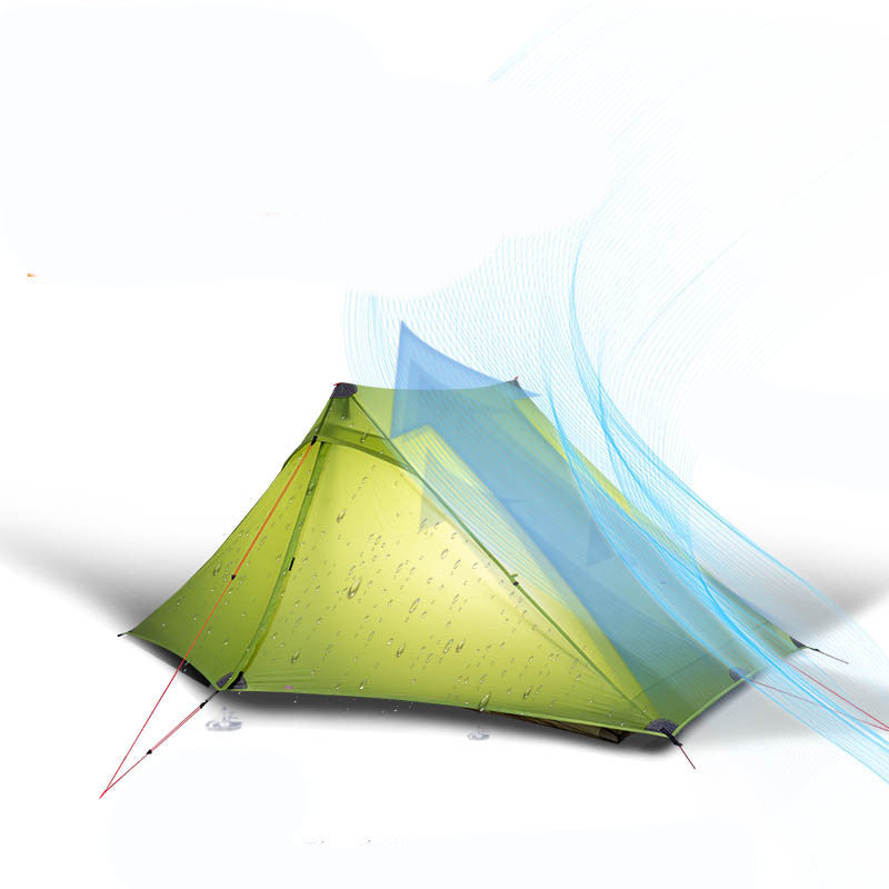 Flag Village Outdoor Hiking Professional Poleless Tent Ultra-light 20D Double-sided Silicon Coated