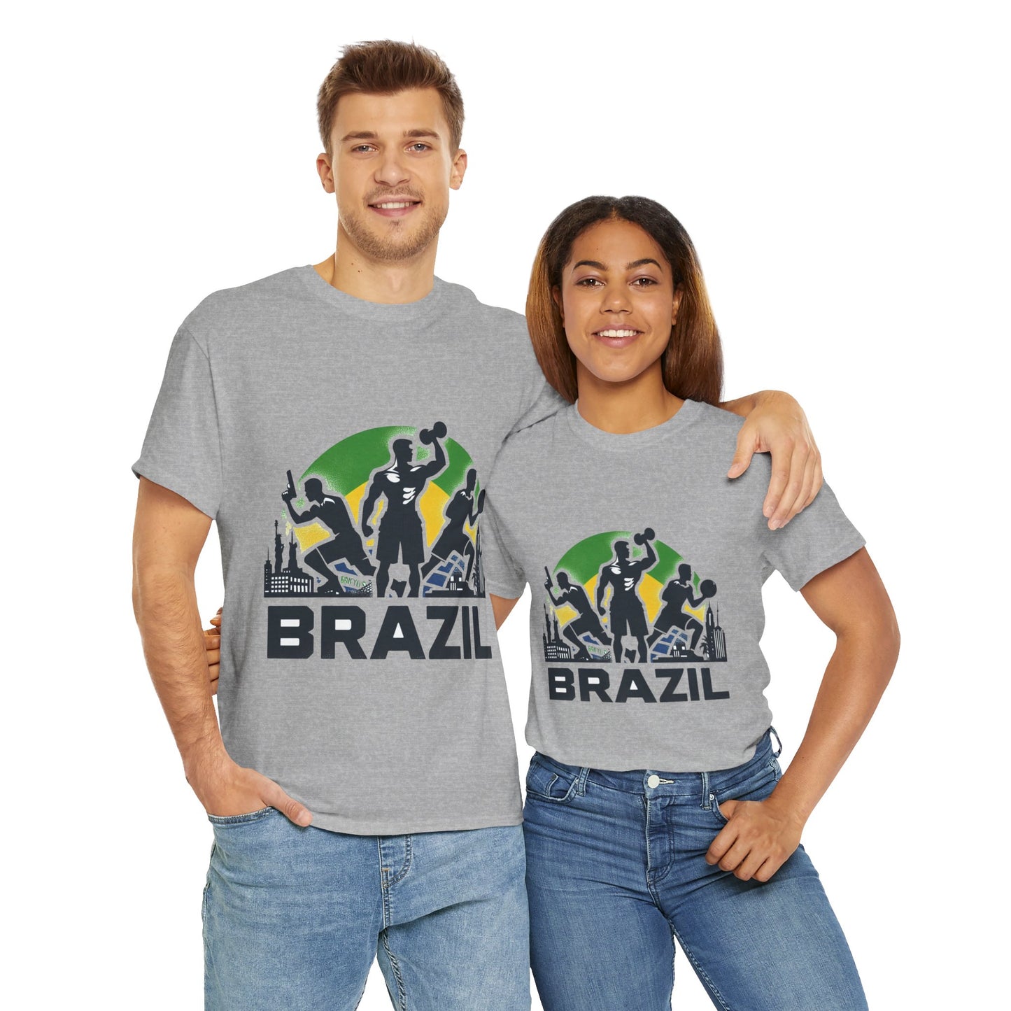 Flag Village Brazil Sporting Flag T-SHIRT Heavy Cotton Tee BRA0005