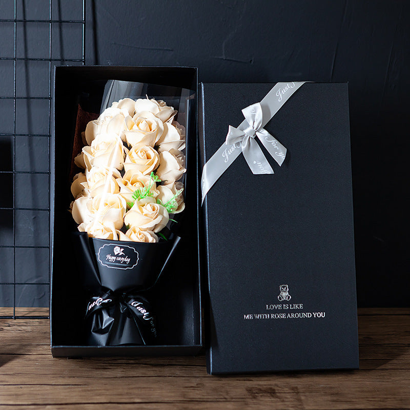 Flag Village 18 soap roses bouquet gift box