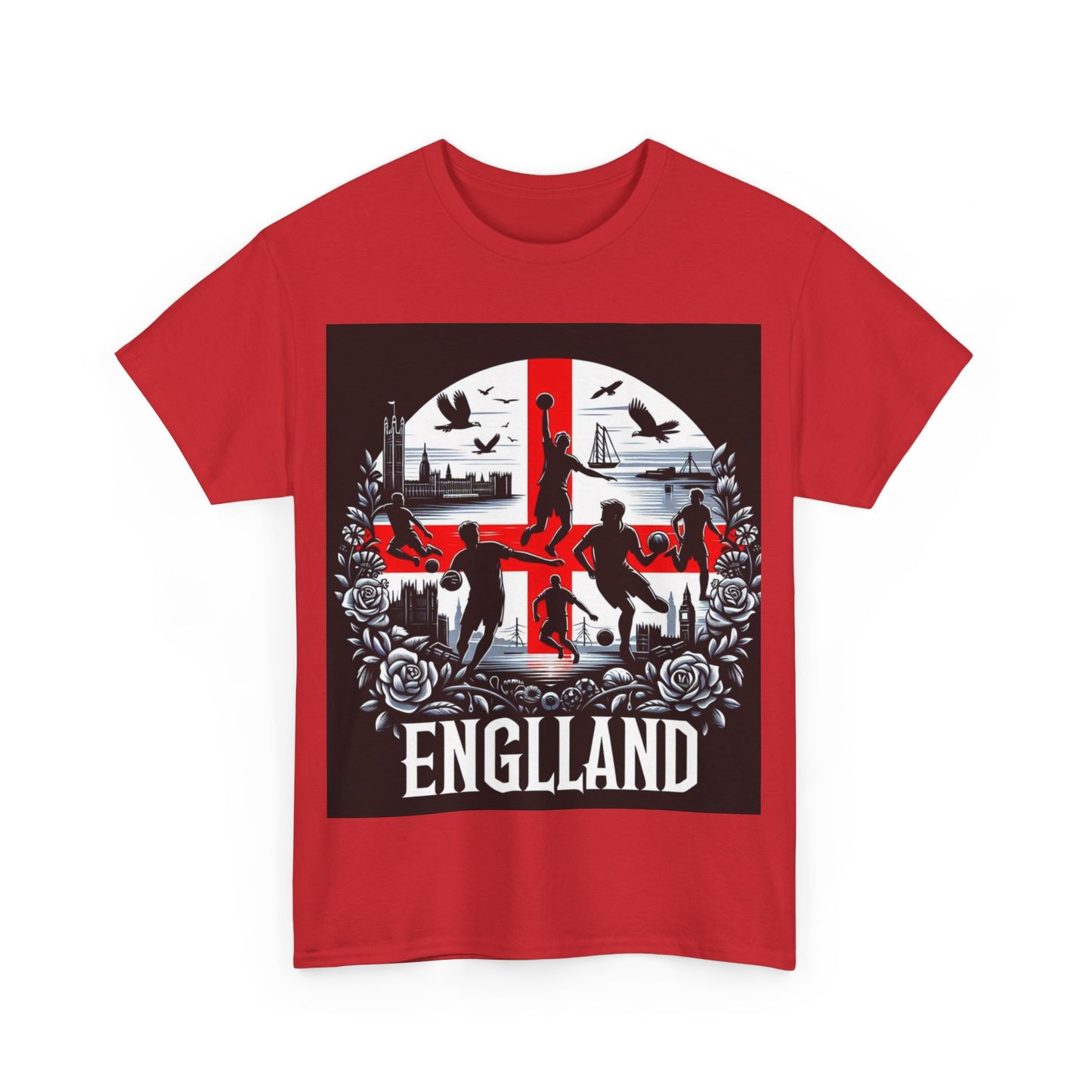 Flag Village England Sporting Flag T-SHIRT Heavy Cotton Tee GBR0010
