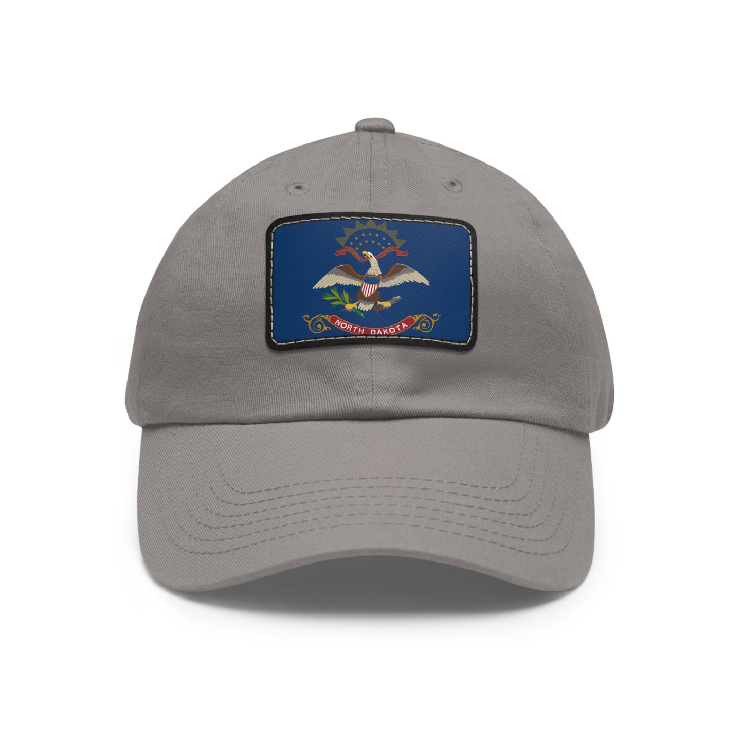 Flag Village USA North Dakota State Flag Hat Cap with Leather Patch