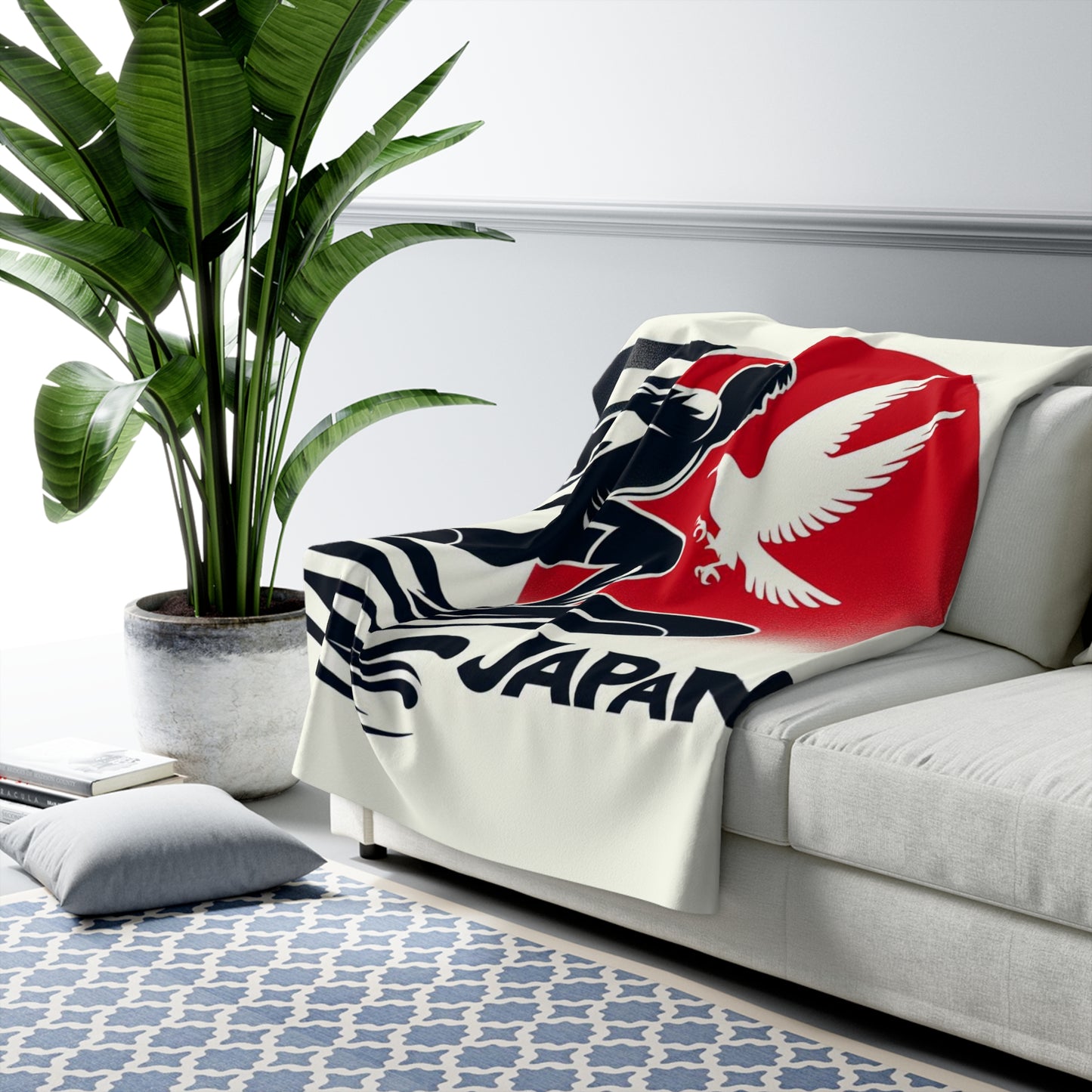 Flag Village Japan Sporting Flag Sherpa Fleece Blanket JPN0010