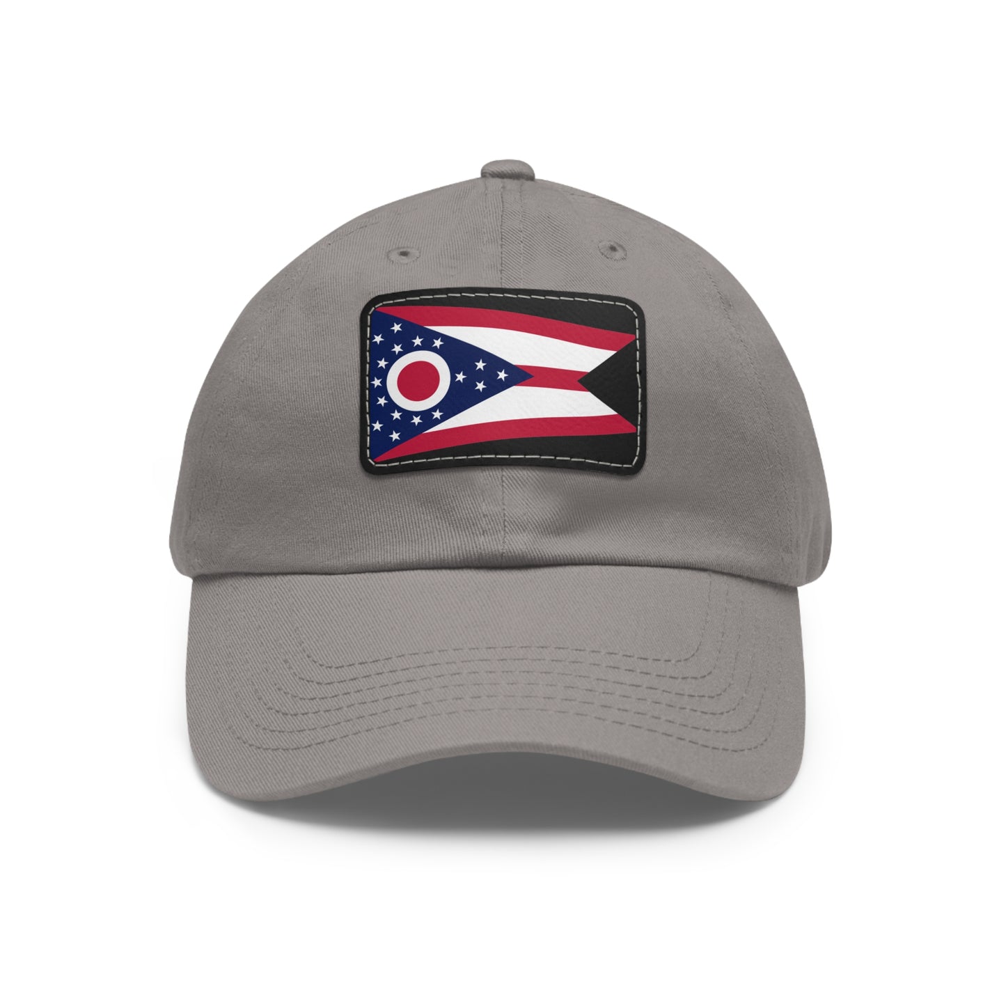 Flag Village USA Ohio State Flag Hat Cap with Leather Patch