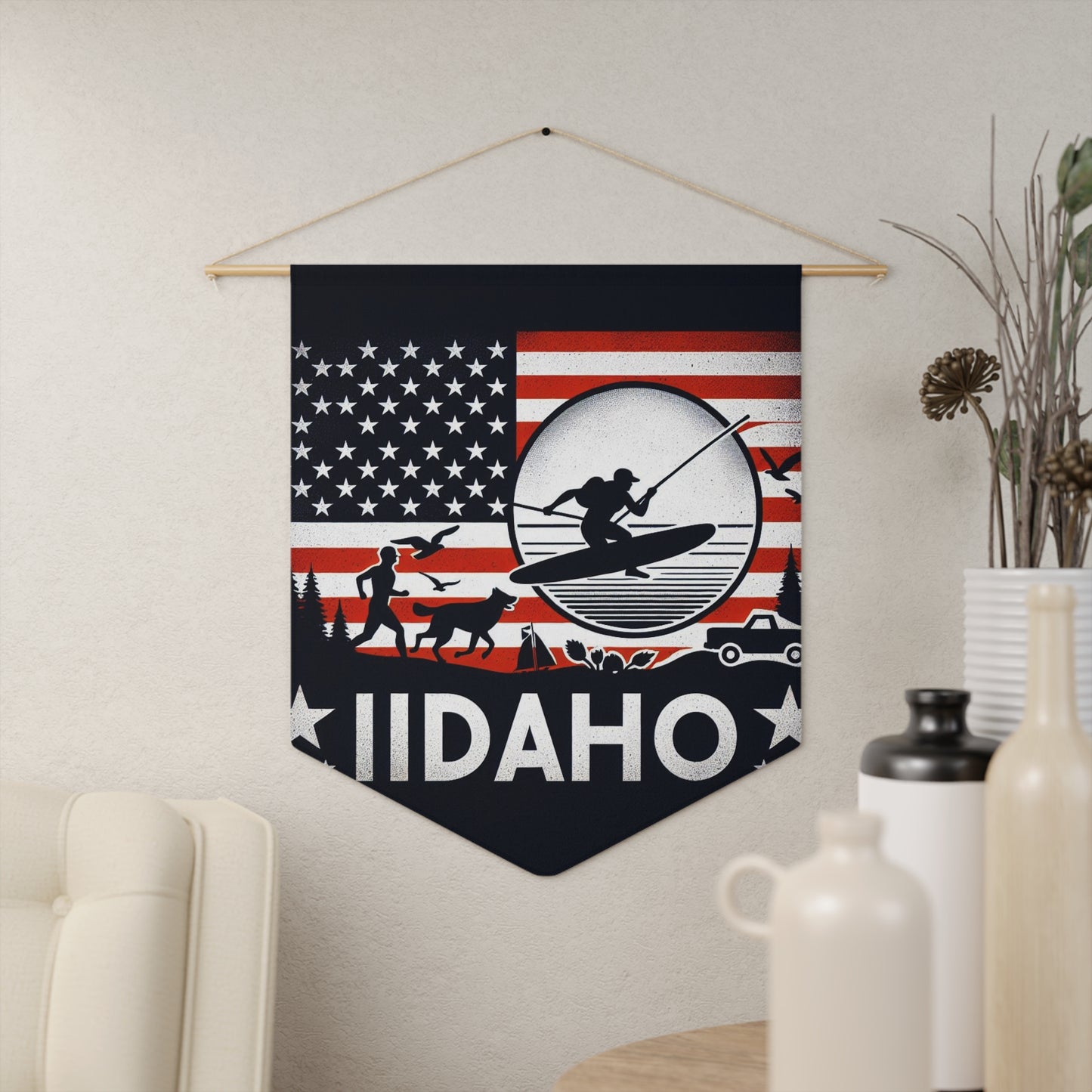 Flag Village Idaho State Flag Pennant Sporting Home Wall decoration ID0002