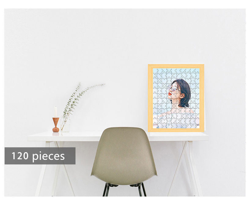 Flag Village Wooden Photo Custom Jigsaw Puzzle DIY Personalized Gifts Puzzle