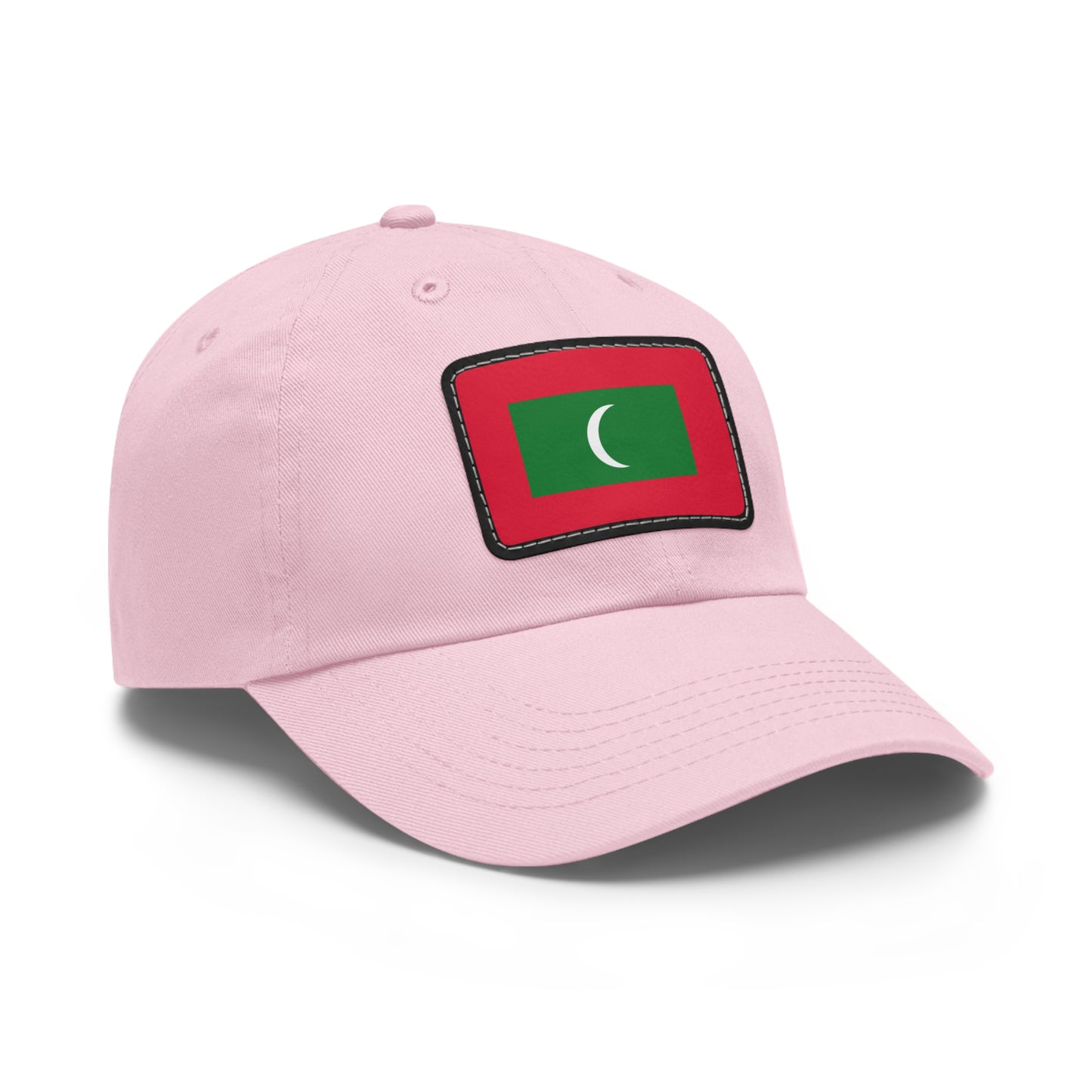 Flag Village Maldives Flag Hat Cap with Leather Patch