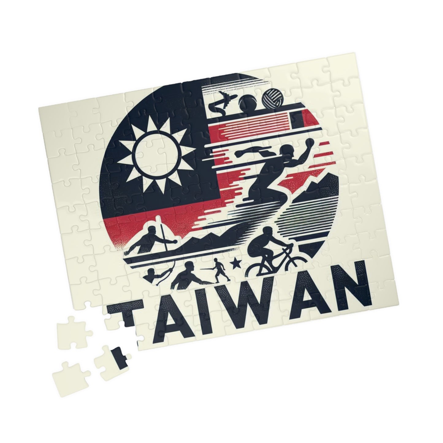 Flag Village Taiwan Sporting Flag Puzzle (110, 252, 520, 1014-piece) TWN0005