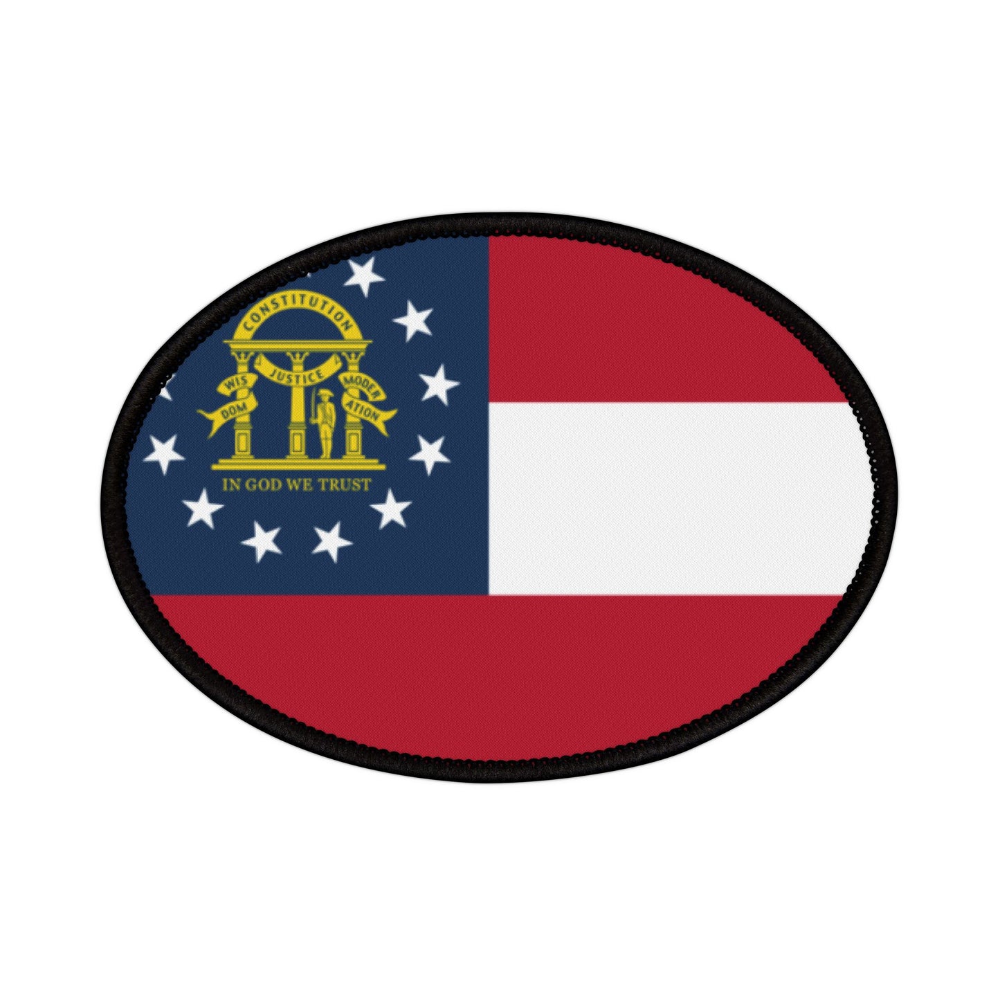 Flag Village Georgia State Flag Embroidery Iron-On Patches