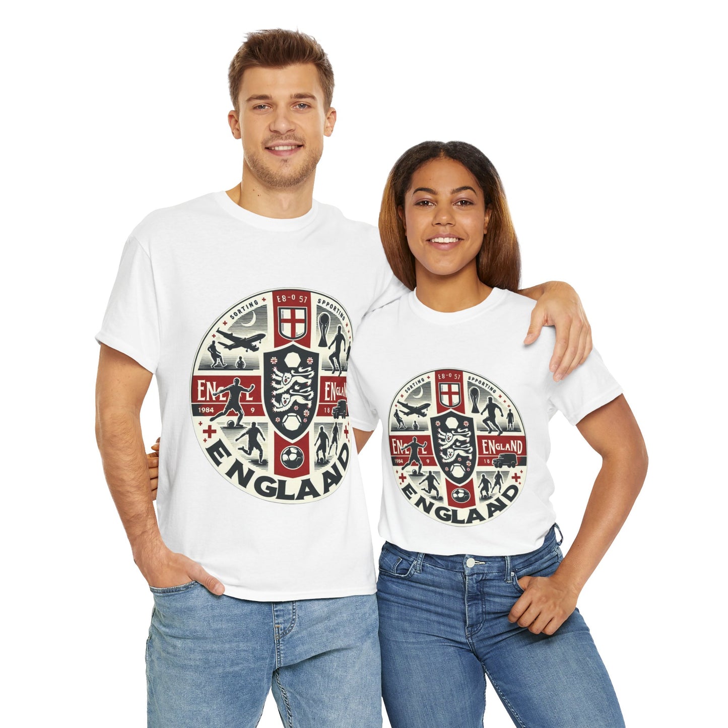 Flag Village England Sporting Flag T-SHIRT Heavy Cotton Tee GBR0006