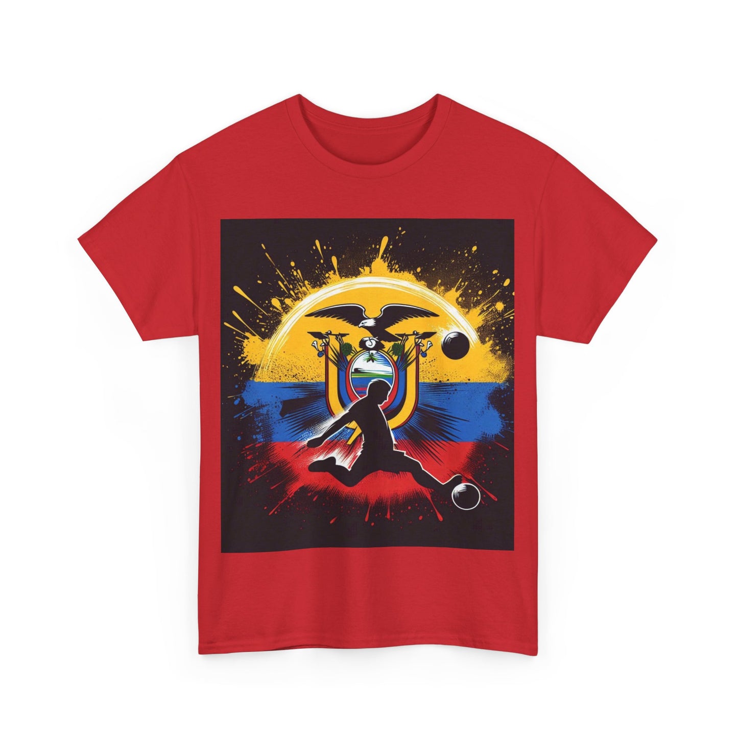 Flag Village Ecuador Sporting Flag T-SHIRT Heavy Cotton Tee ECU0006