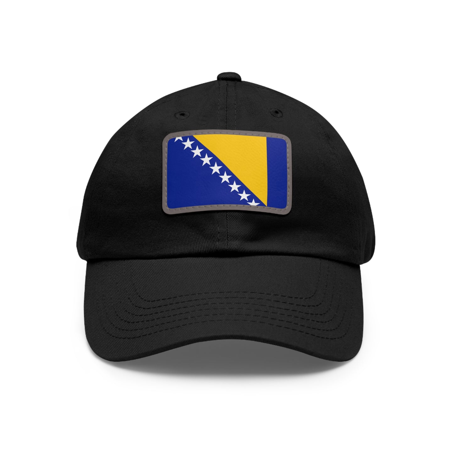 Flag Village Bosnia And Herzegovina Flag Hat Cap with Leather Patch
