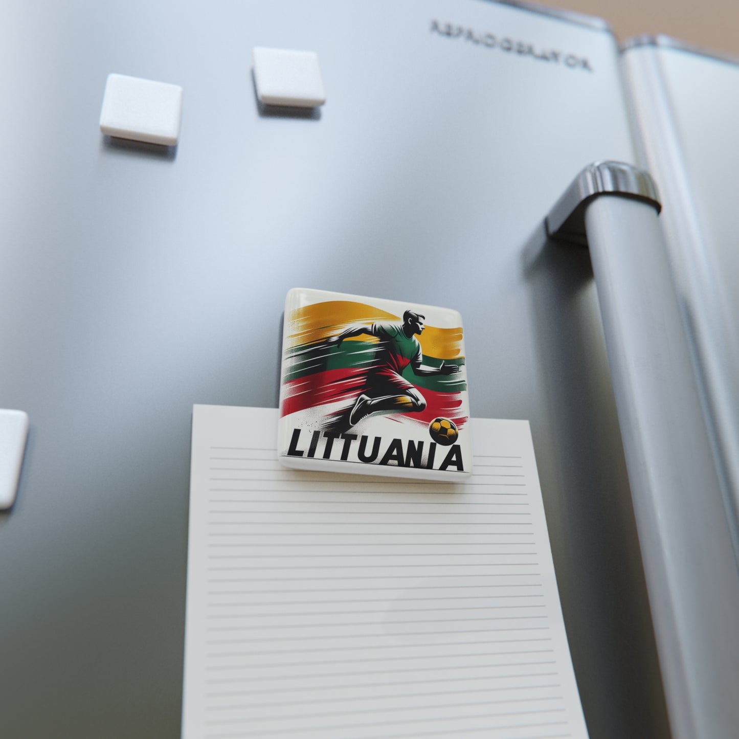 Flag Village Lithuania Flag Sporting Porcelain Magnet, Square LTU0006