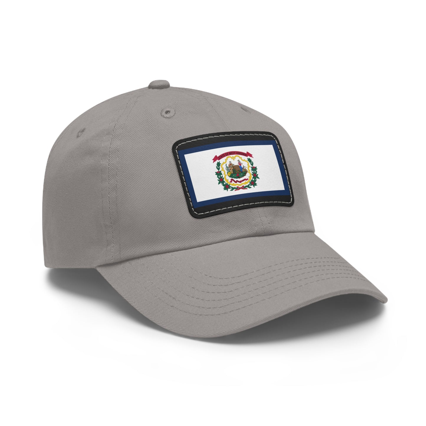 Flag Village USA West Virginia State Flag Hat Cap with Leather Patch