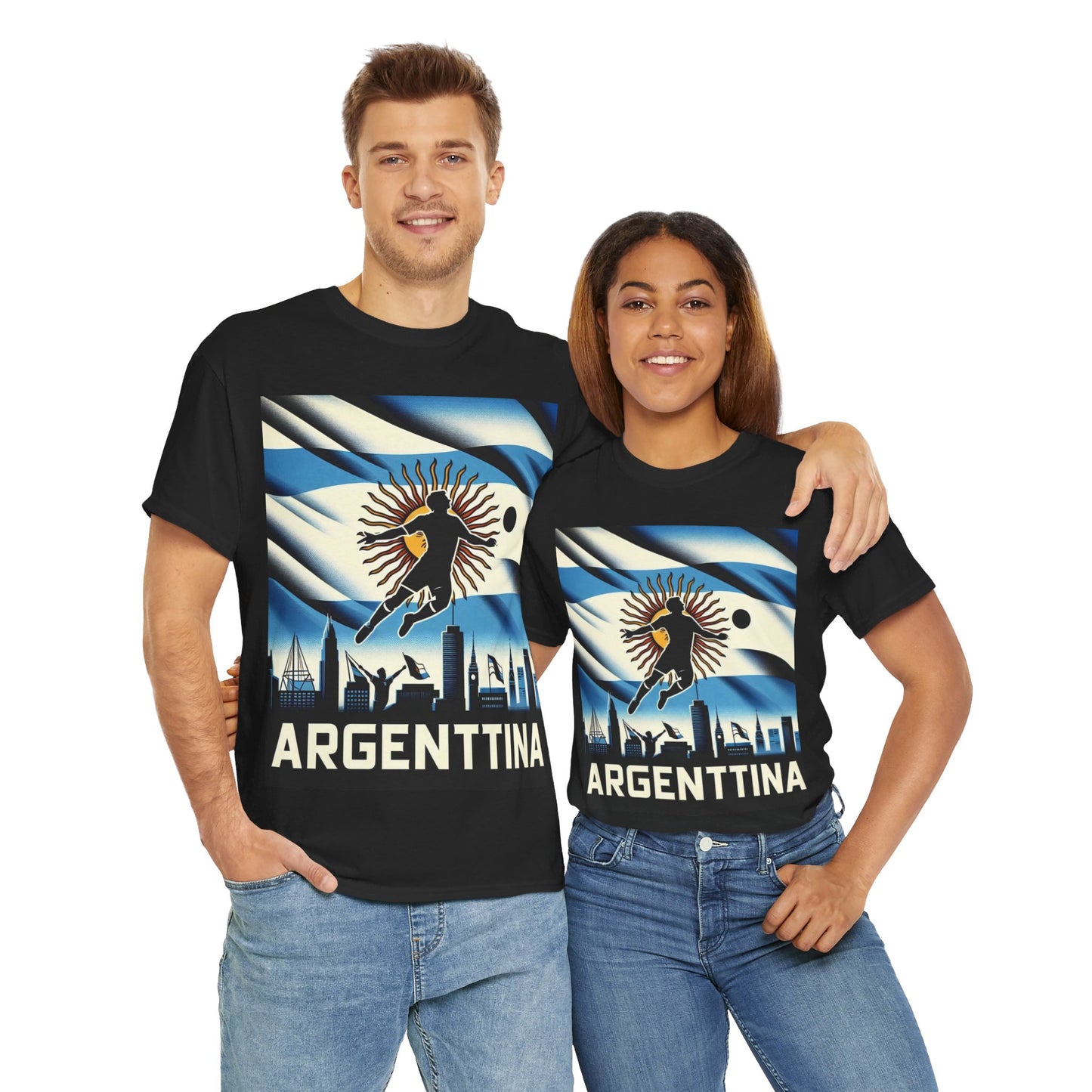 Flag Village Argentina Flag T-SHIRT Heavy Cotton Tee ARG0001