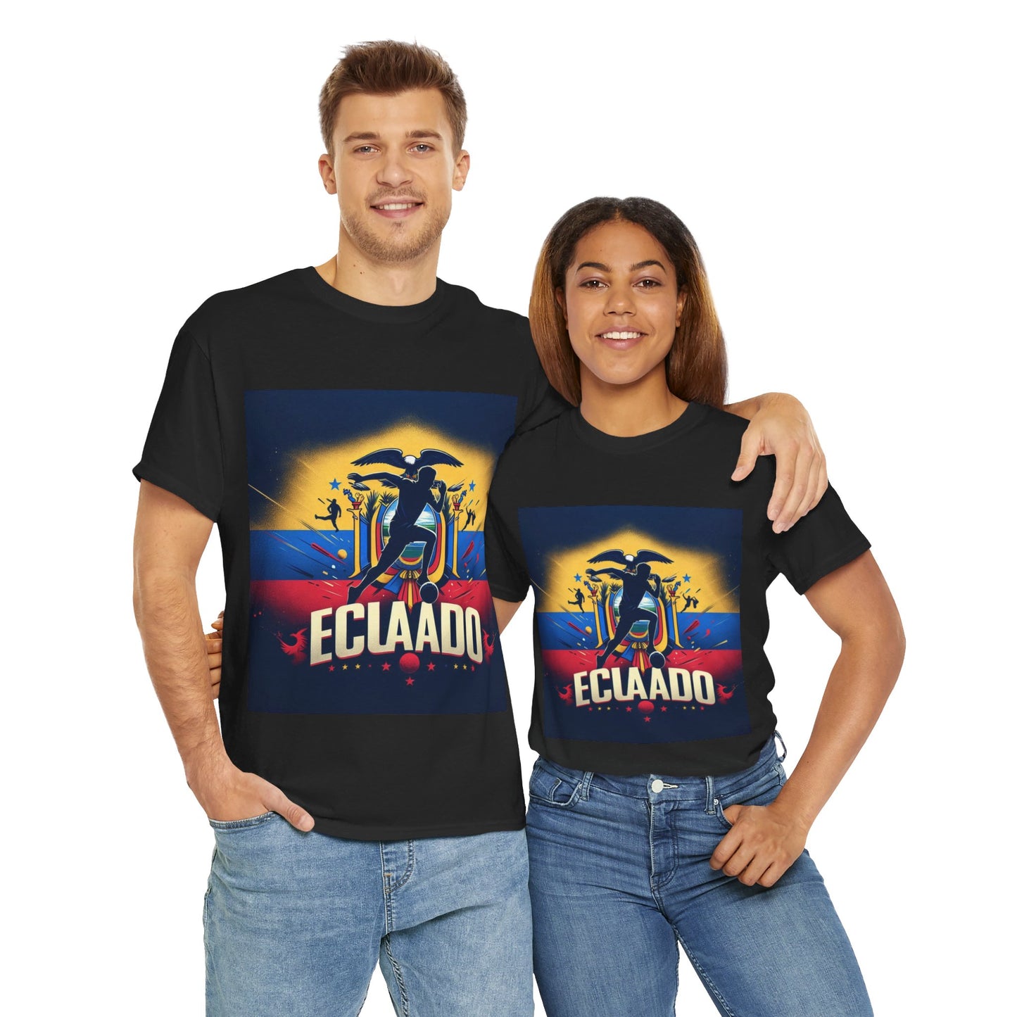 Flag Village Ecuador Sporting Flag T-SHIRT Heavy Cotton Tee ECU0003