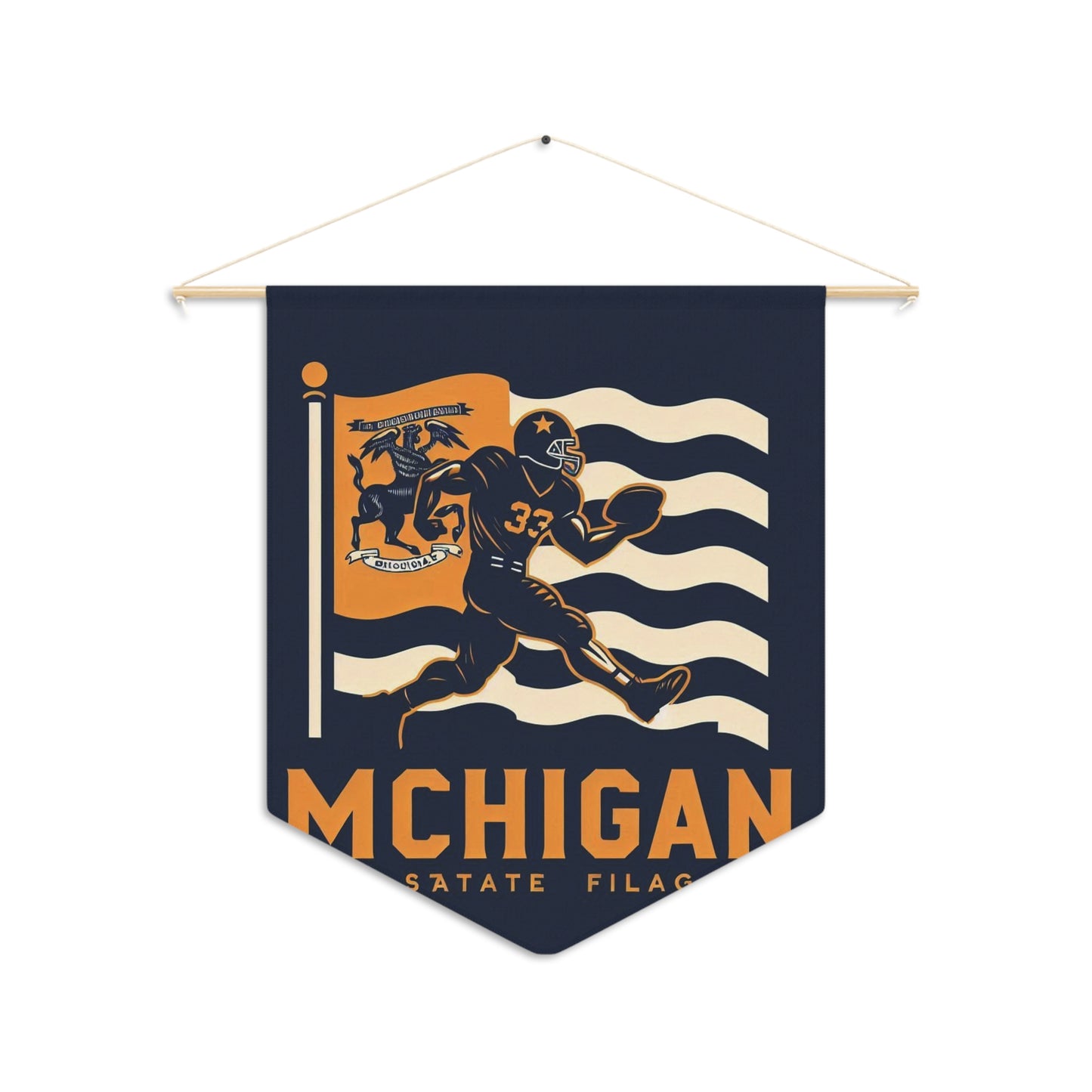 Flag Village Michigan State Flag Pennant Sporting Home Wall decoration MI0002