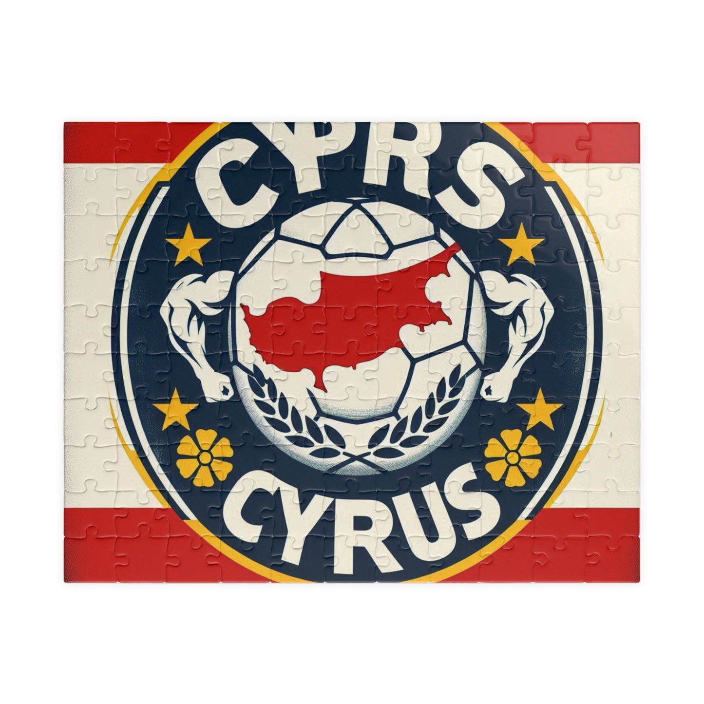 Flag Village Cyprus Sporting Flag Puzzle (110, 252, 520, 1014-piece) CYP0001