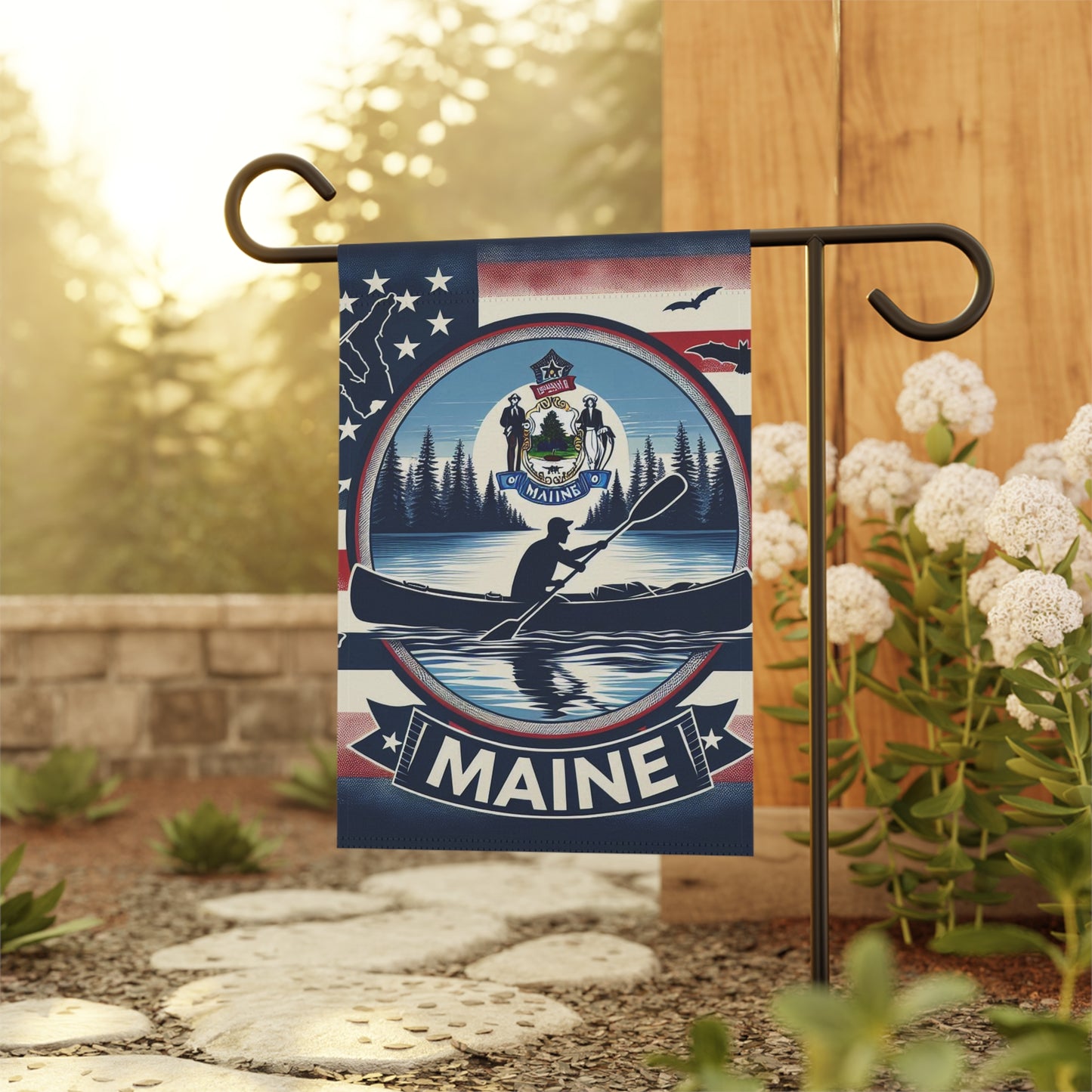 Flag Village Maine State Flag Sporting Garden & House Banner ME0004