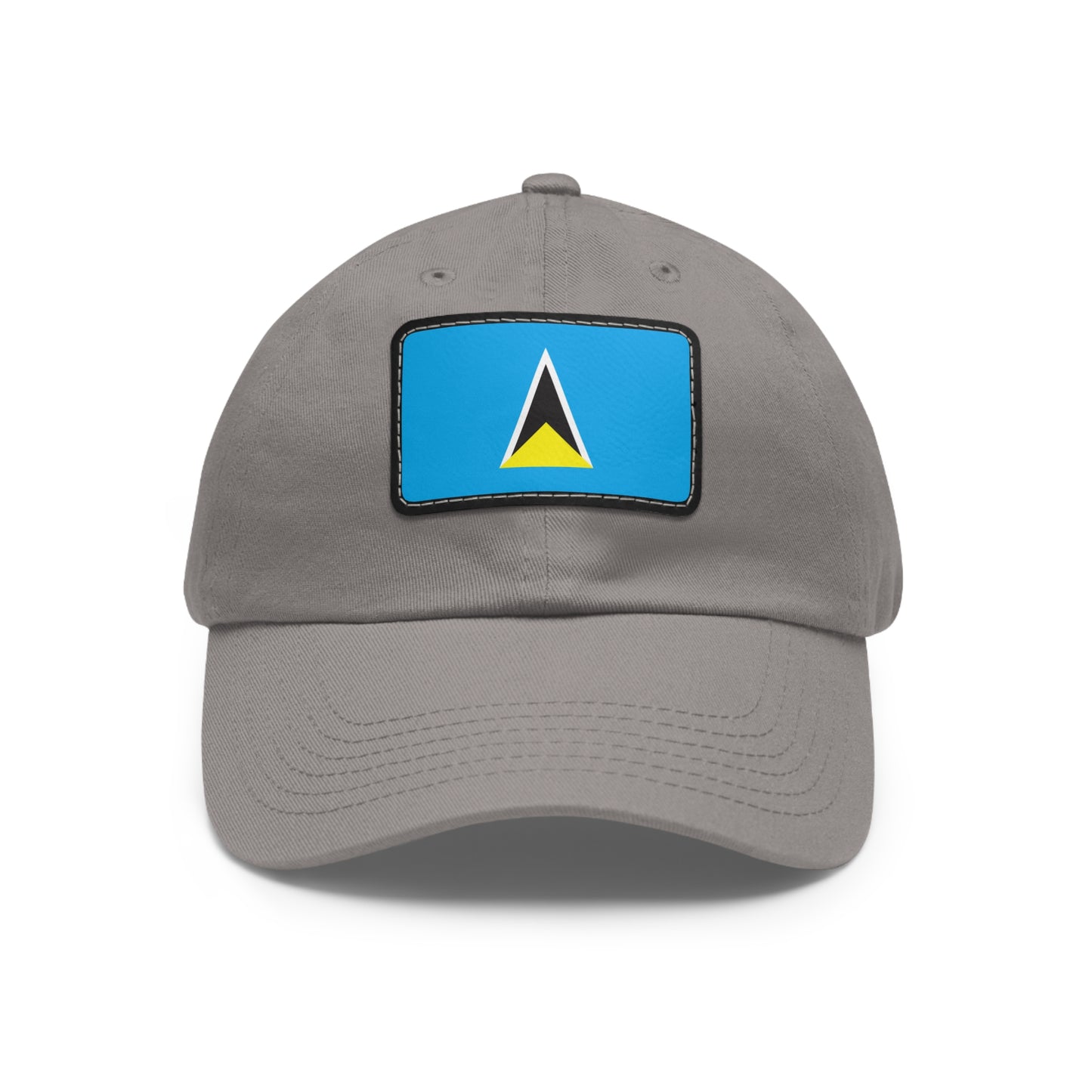 Flag Village Saint Lucia Flag Hat Cap with Leather Patch
