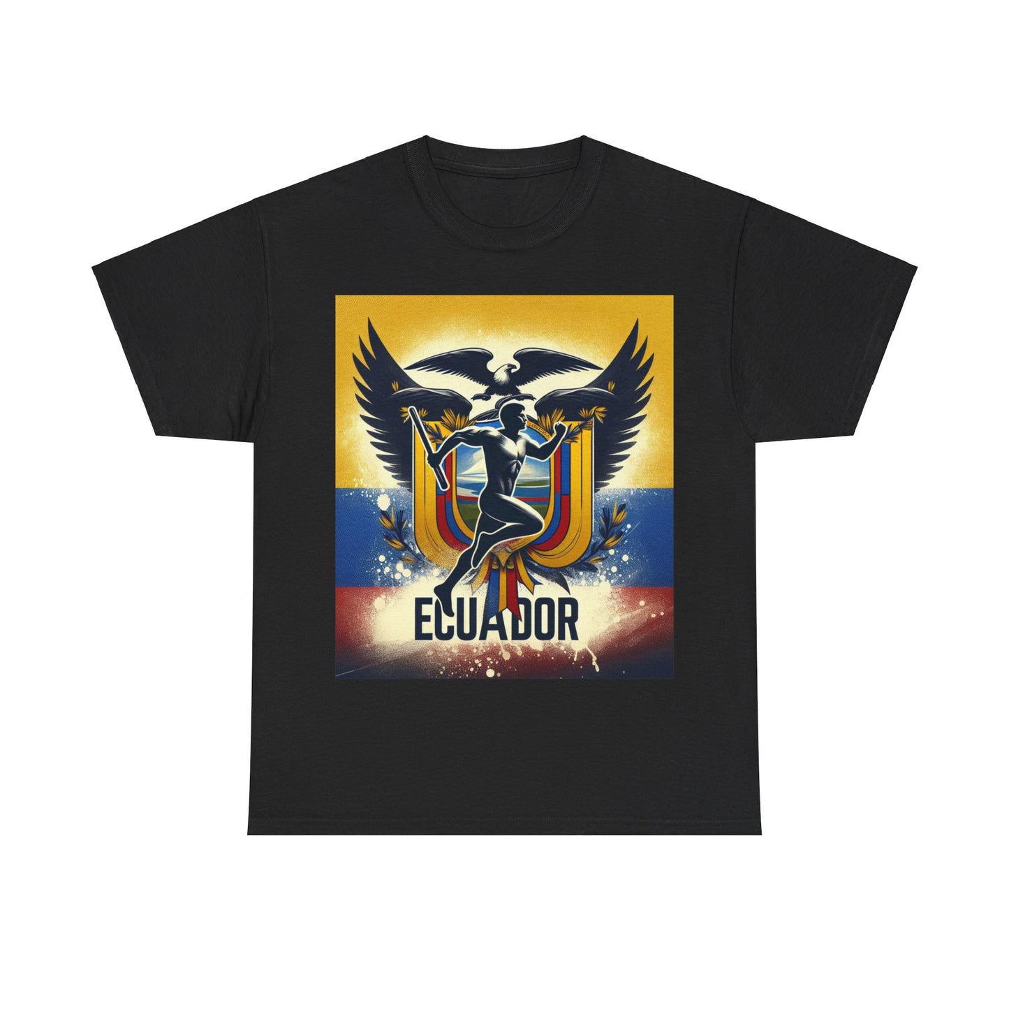 Flag Village Ecuador Sporting Flag T-SHIRT Heavy Cotton Tee ECU0007