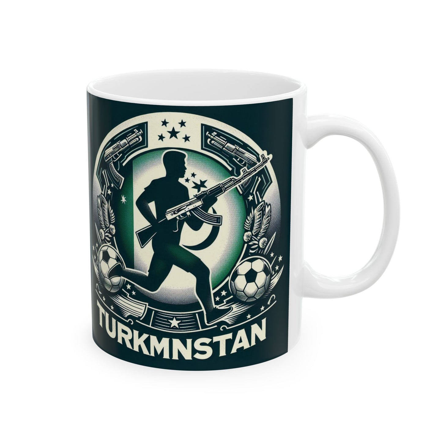 Flag Village Turkmenistan Sporting Flag Ceramic Coffee Mug 11oz TKM0006
