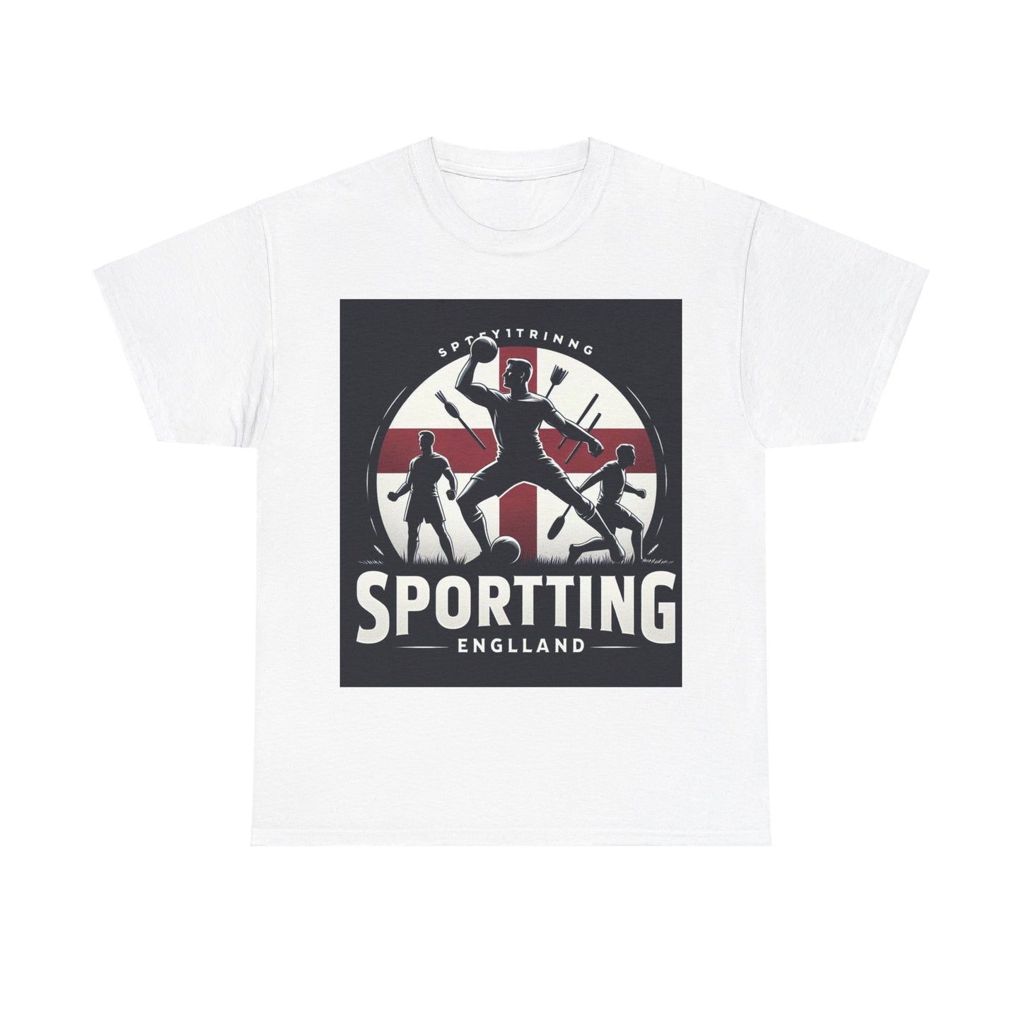 Flag Village England Sporting Flag T-SHIRT Heavy Cotton Tee GBR0002