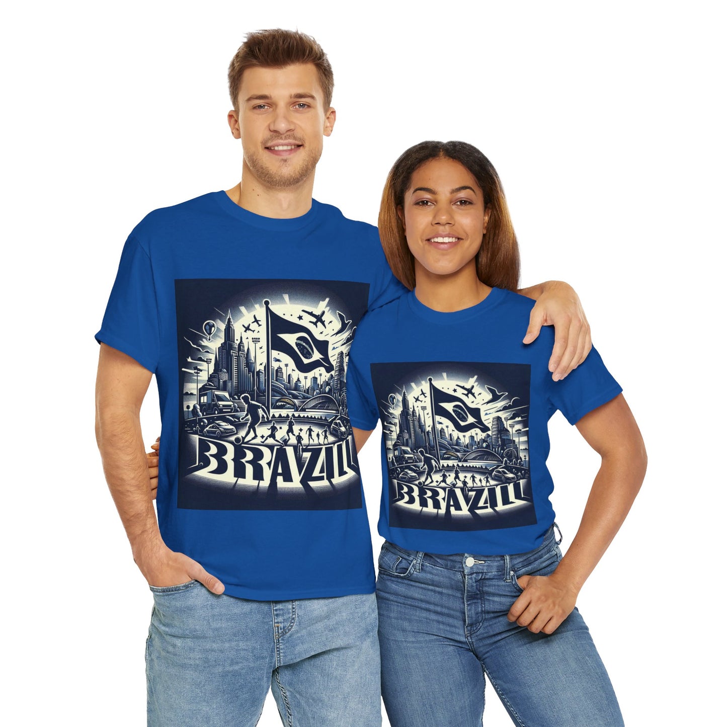 Flag Village Brazil Sporting Flag T-SHIRT Heavy Cotton Tee BRA0016