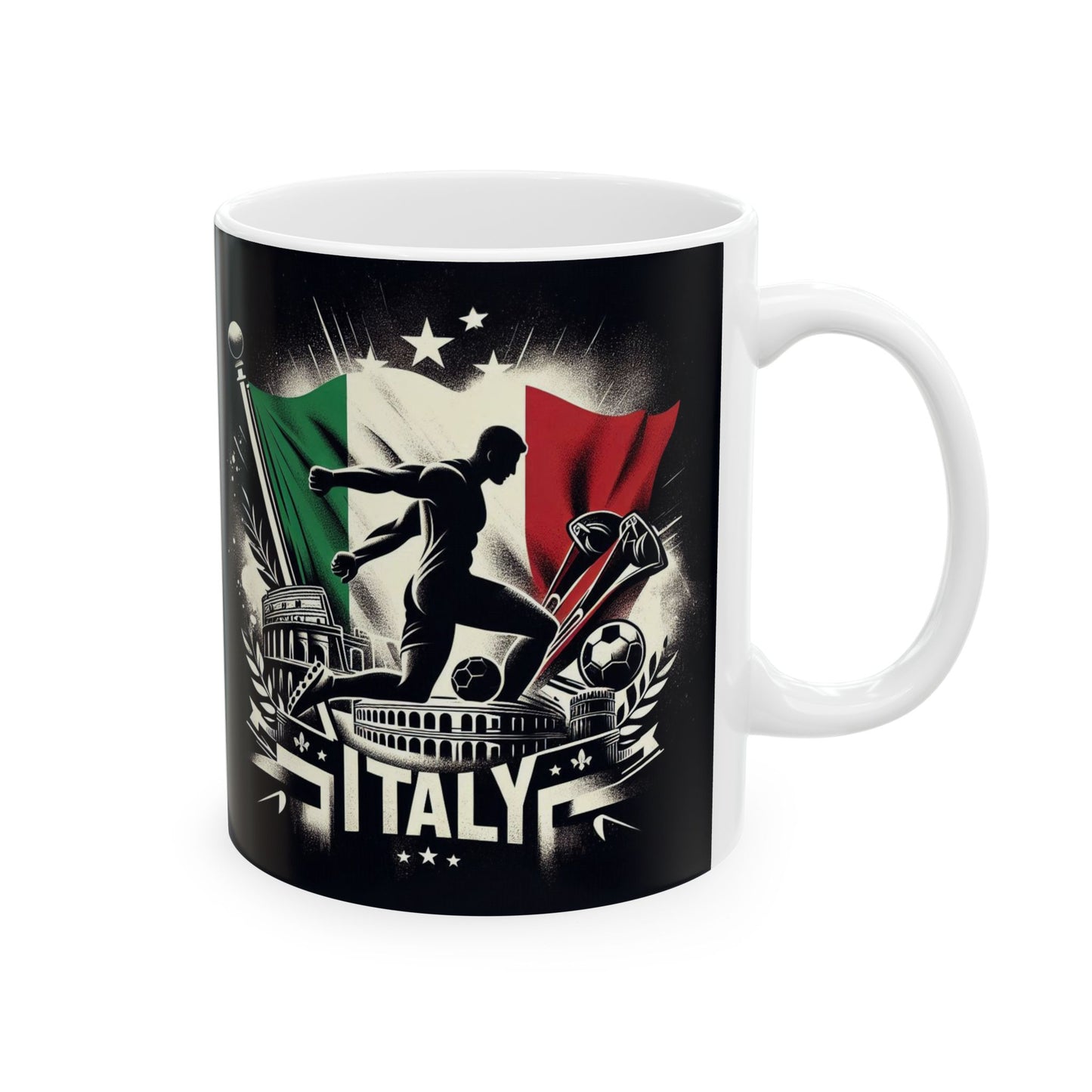 Flag Village Italy Sporting Flag Ceramic Coffee Mug 11oz ITA0007