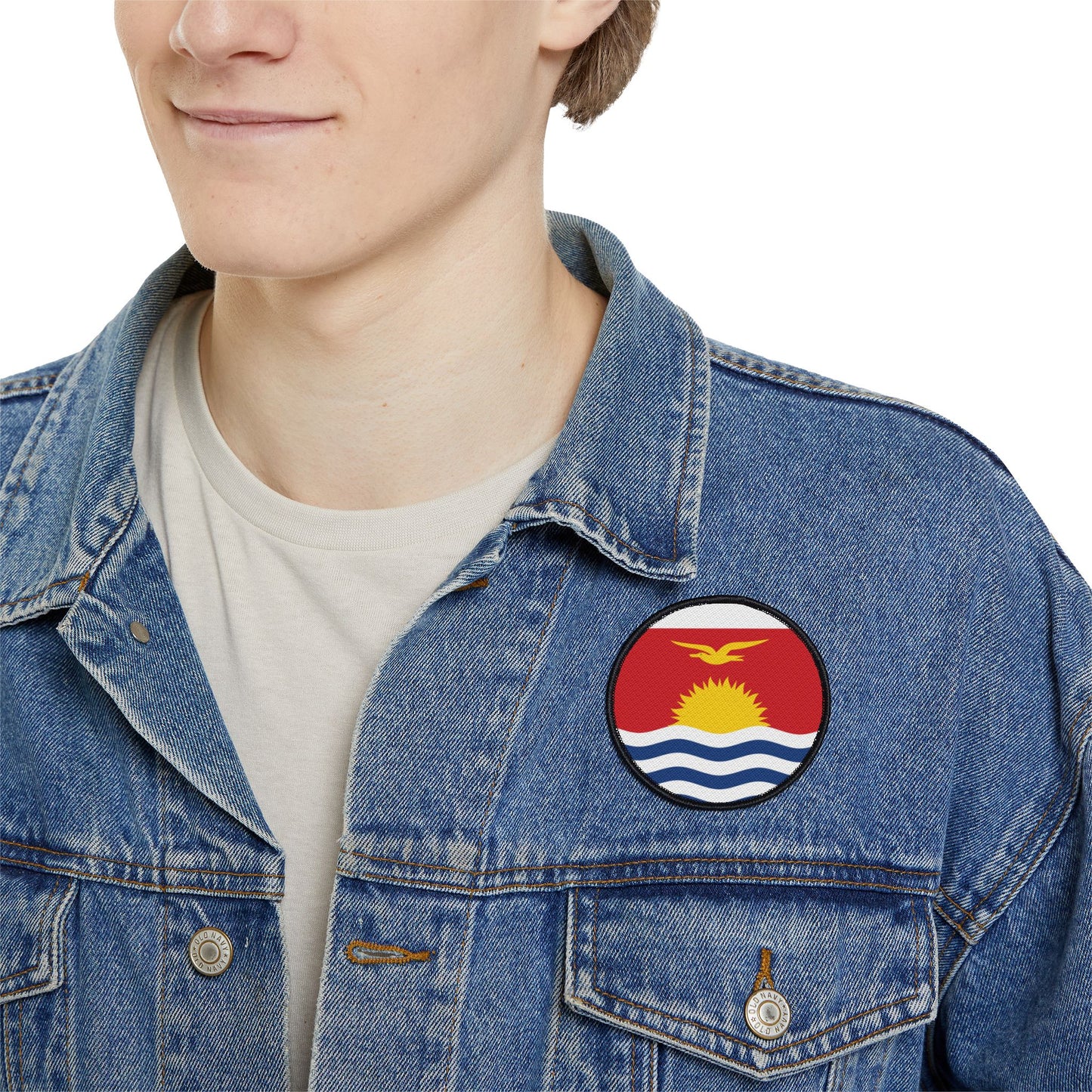 Flag Village Kiribati Flag Embroidery Iron-On Patches