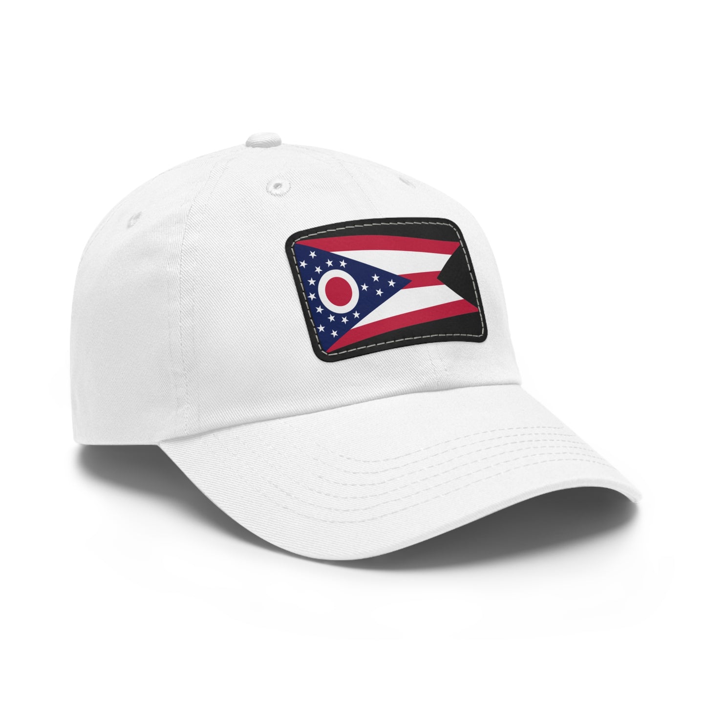 Flag Village USA Ohio State Flag Hat Cap with Leather Patch