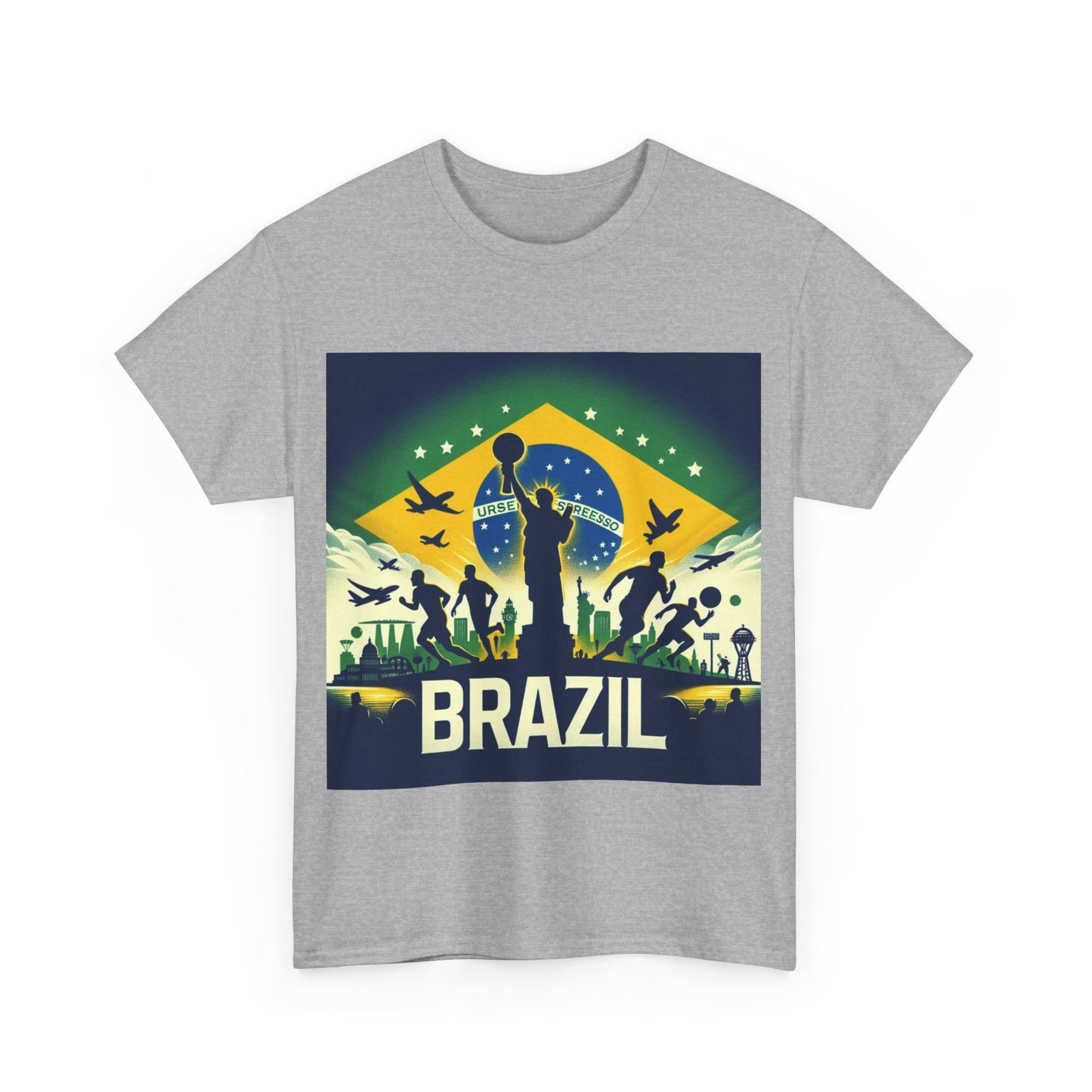 Flag Village Brazil Sporting Flag T-SHIRT Heavy Cotton Tee BRA0010