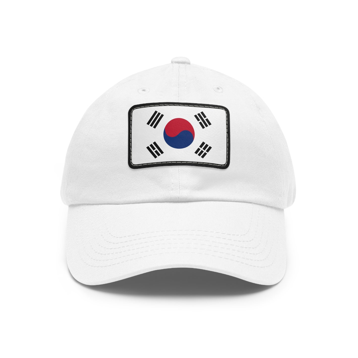 Flag Village South Korea Flag Hat Cap with Leather Patch