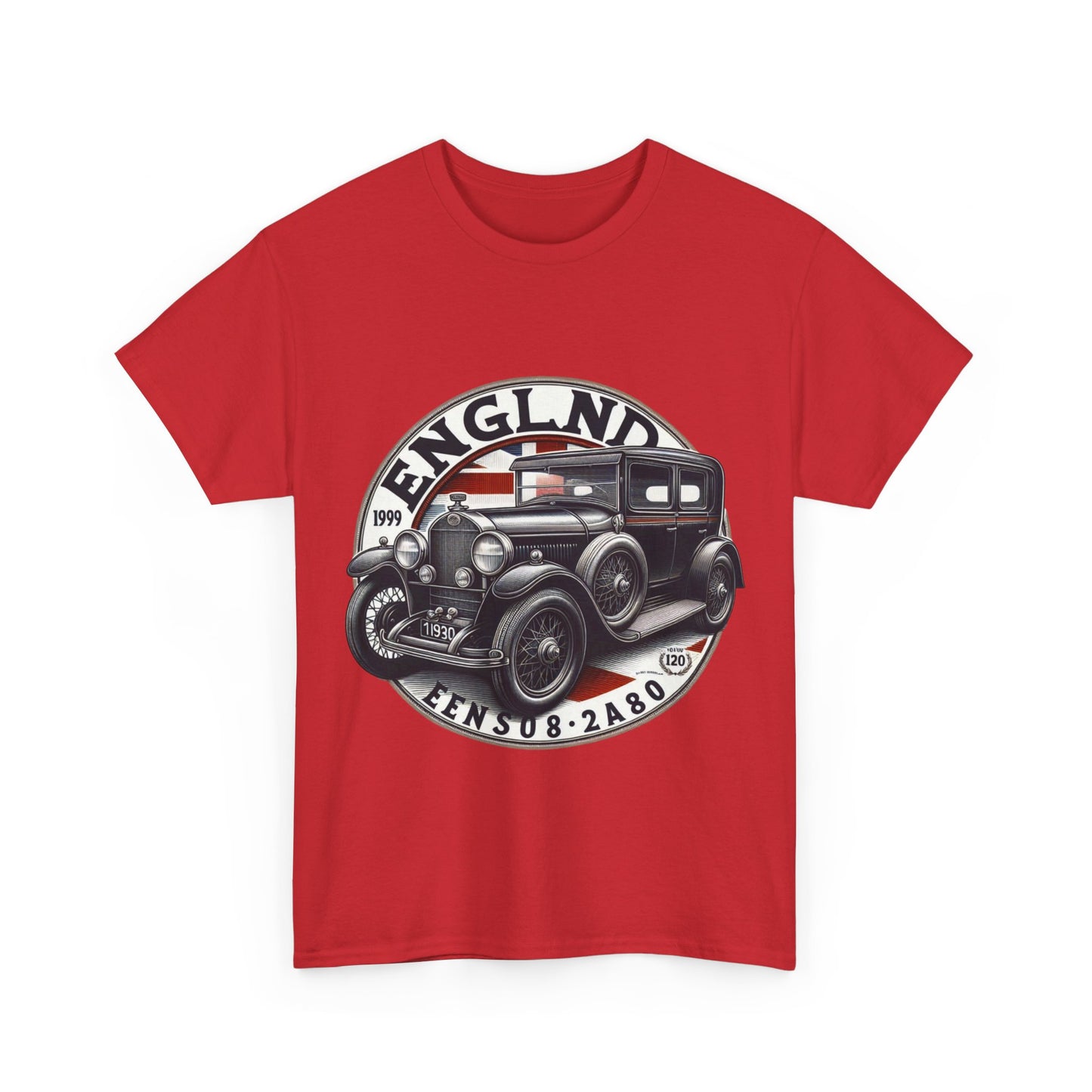 Flag Village UK Vintage Car Flag T-SHIRT Heavy Cotton Tee UK0017