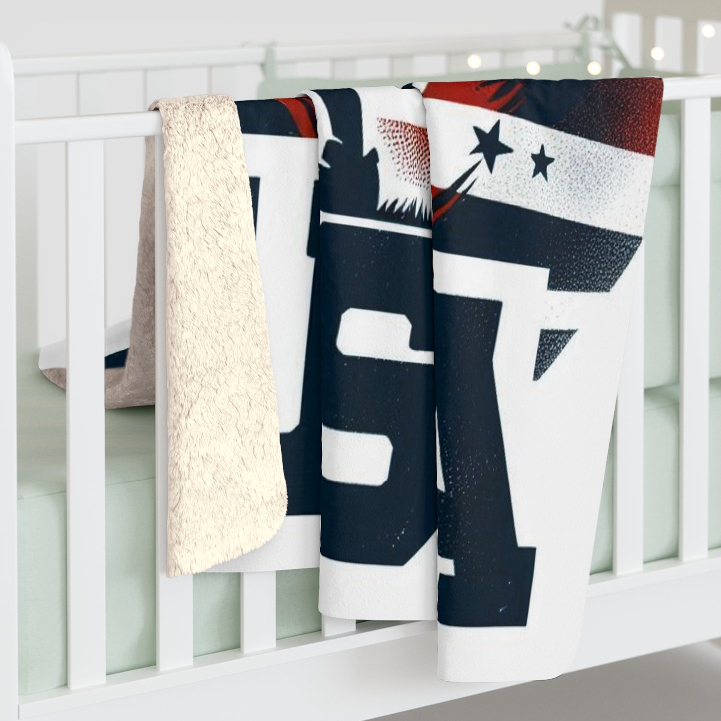 Flag Village United Stetes Sporting Flag Sherpa Fleece Blanket USA0016