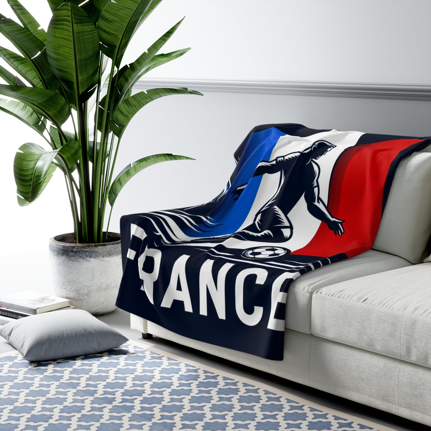 Flag Village France Sporting Flag Sherpa Fleece Blanket FRA0005