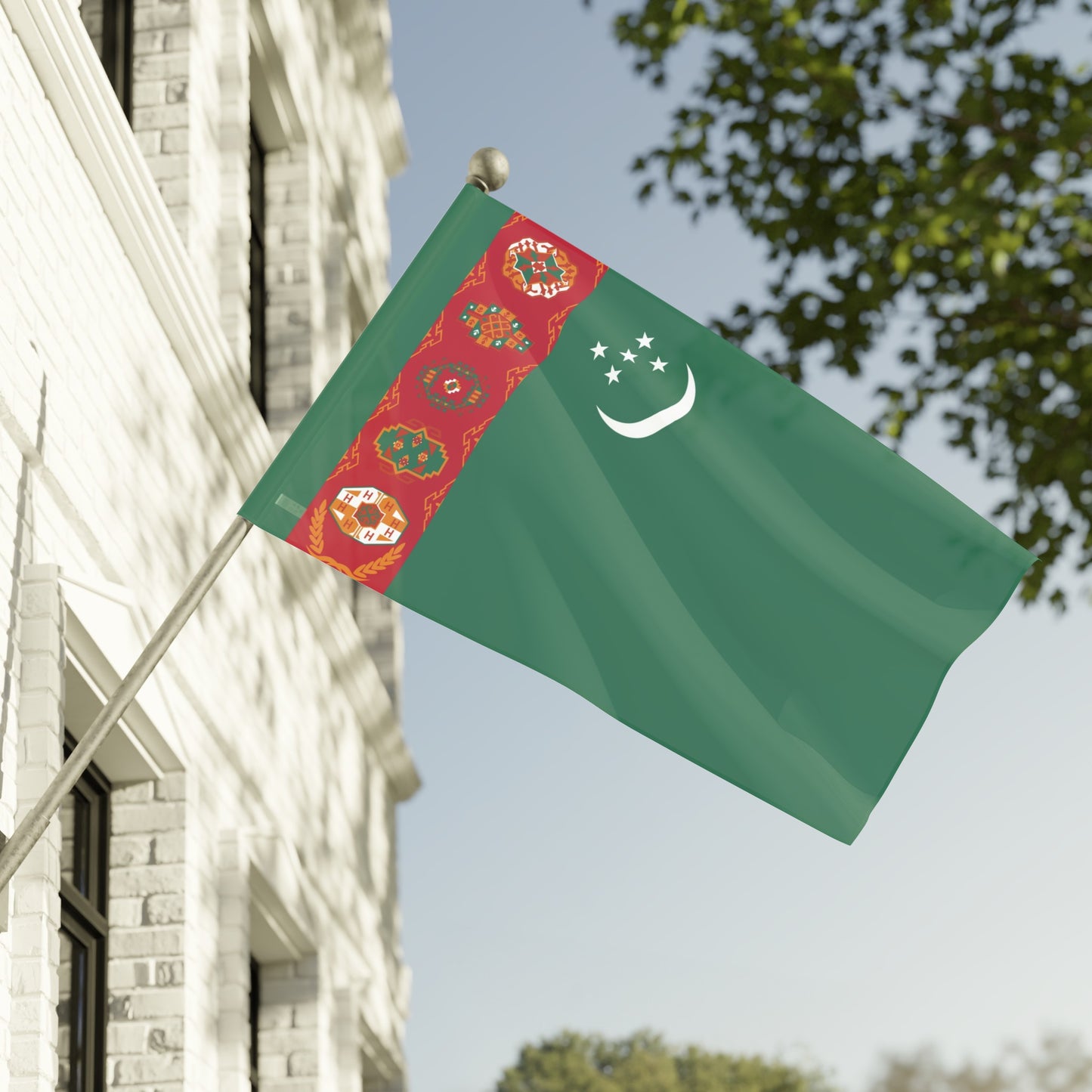 Flag Village Turkmenistan Flag 18" x 12" / 36" x 24" / 60" x 36"