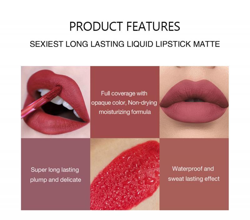 Flag Village Non-sticky cup matte liquid lipstick set gift box