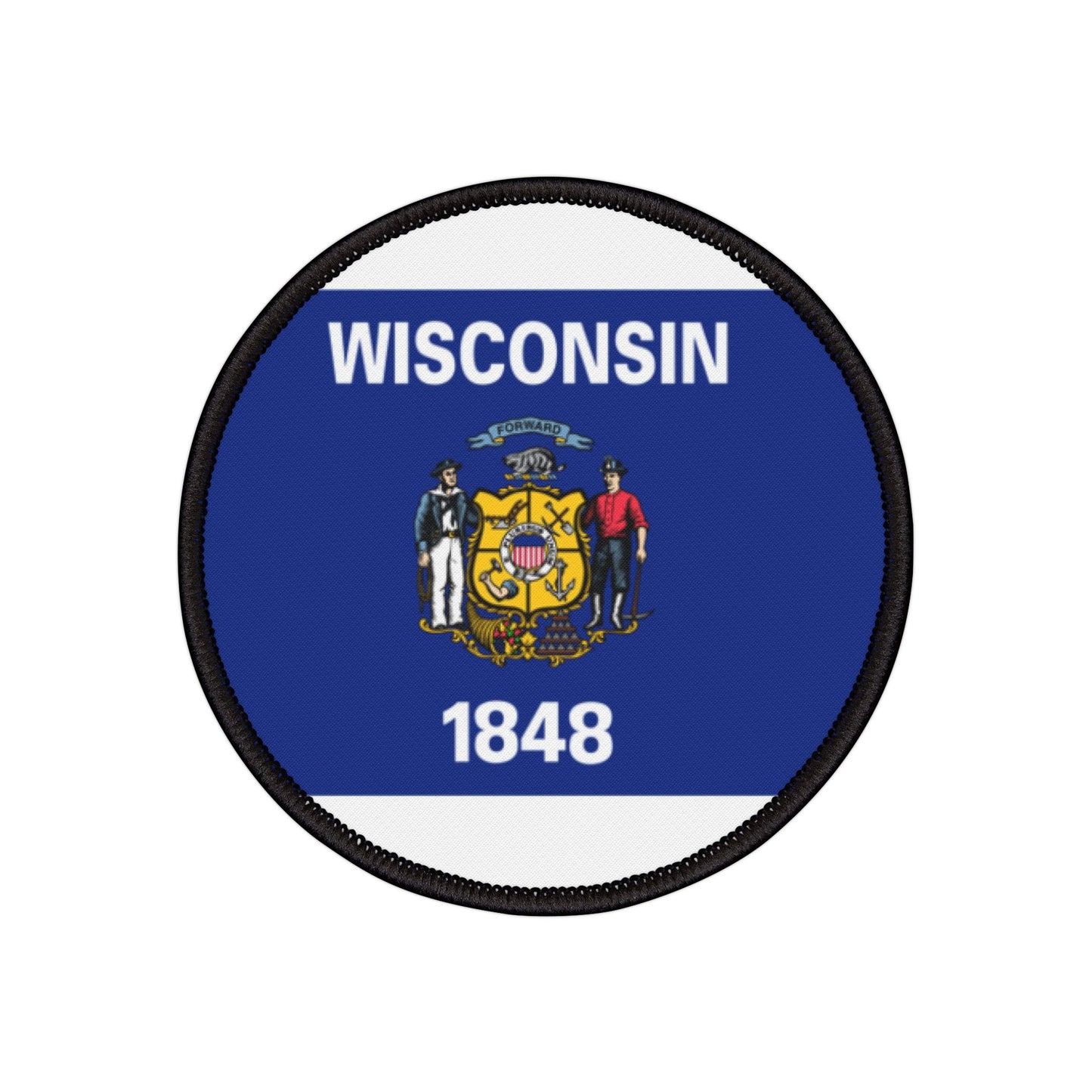 Flag Village Wisconsin State Flag Embroidery Iron-On Patches